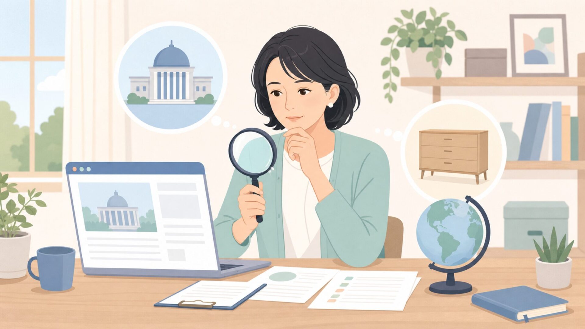 ブランドの国籍情報を確認する様子