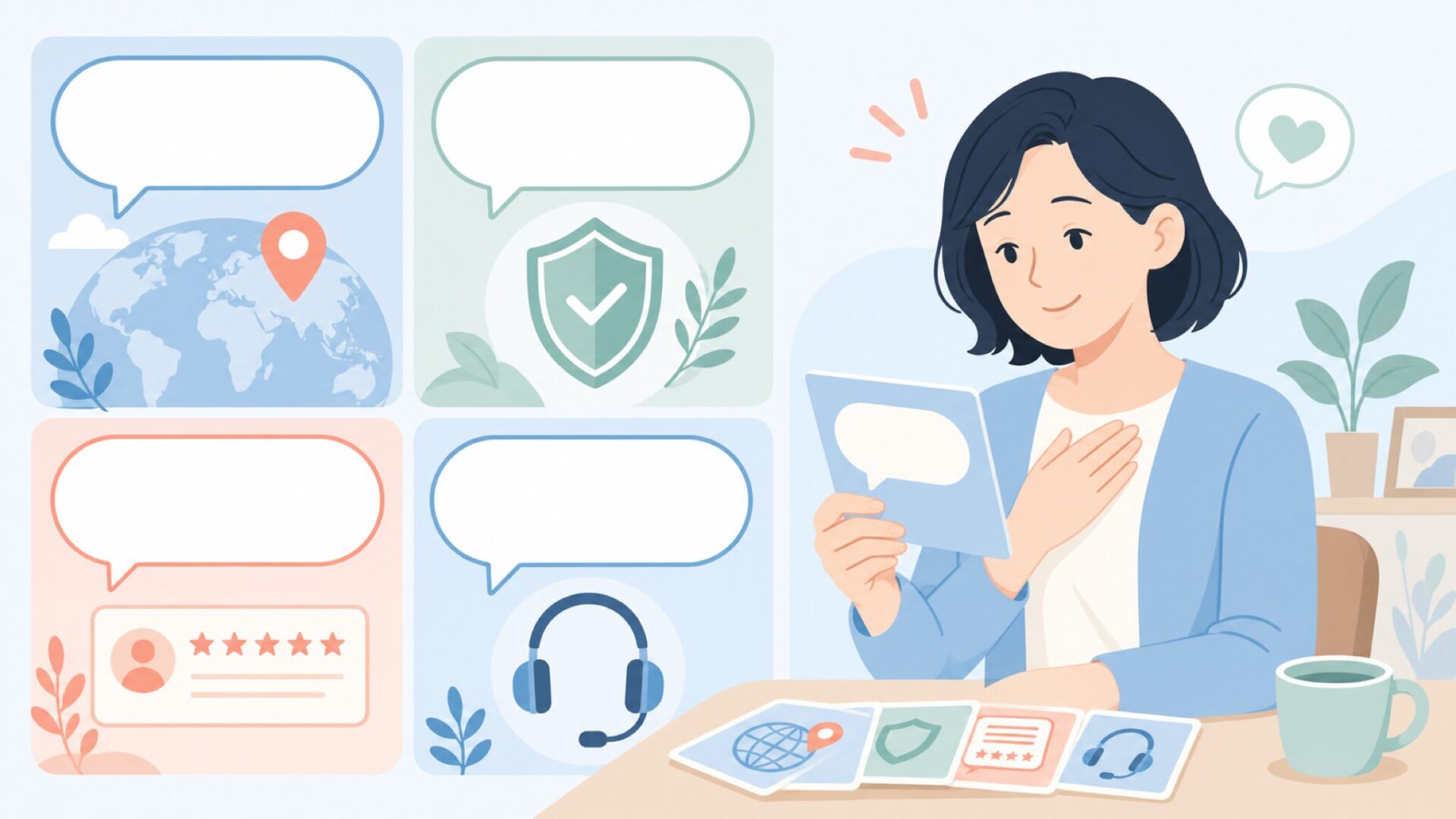 よくある疑問を整理して確認する人物