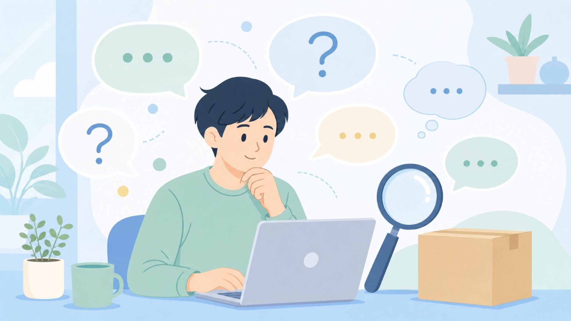 購入前の疑問を確認するFAQの場面