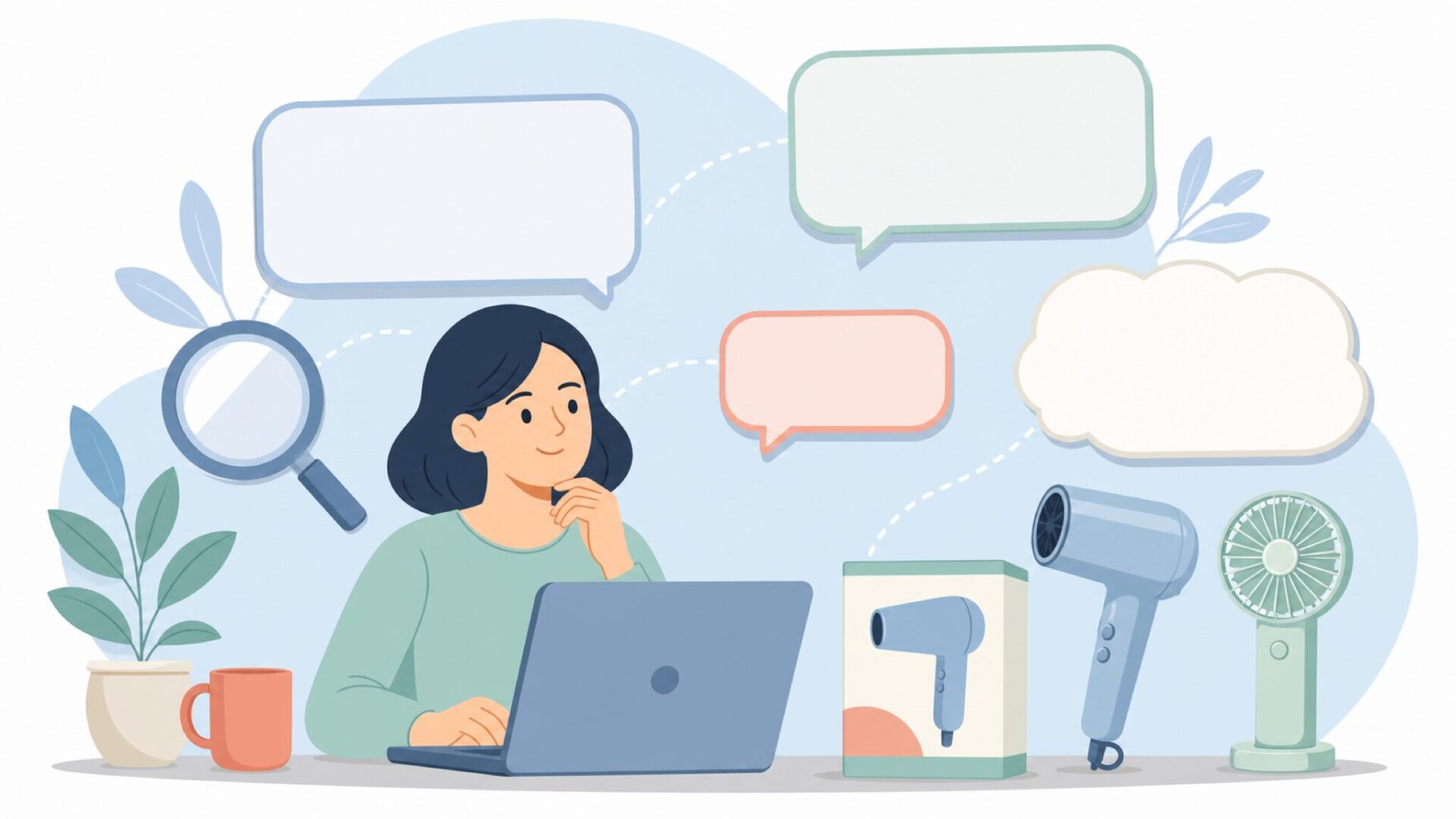 よくある疑問を確認する人のイラスト
