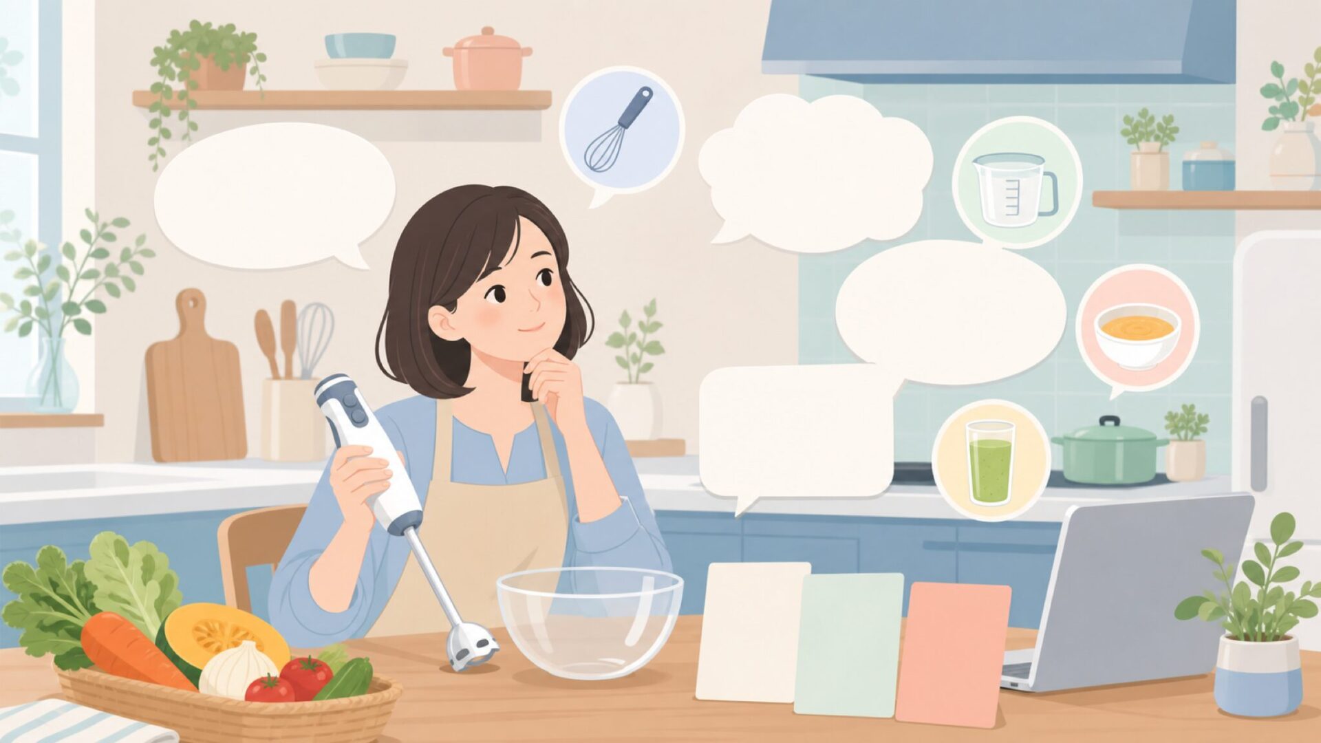 質問を整理しながら確認する女性