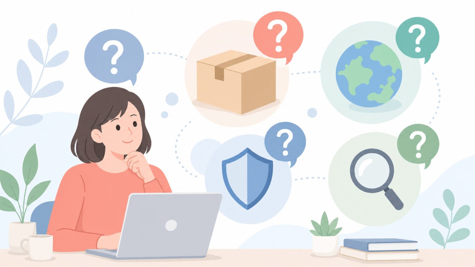疑問点を整理して確認する人のイラスト