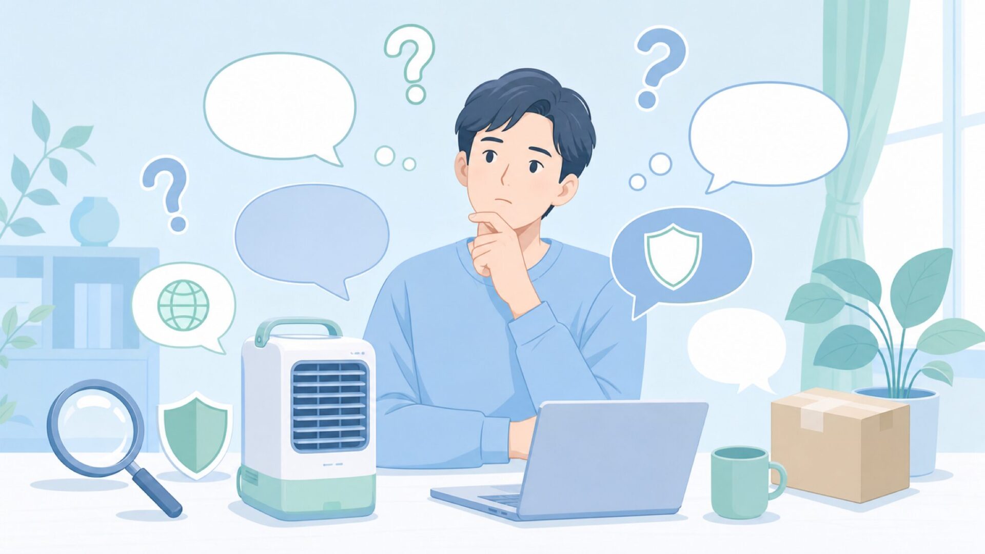 よくある疑問を確認する人