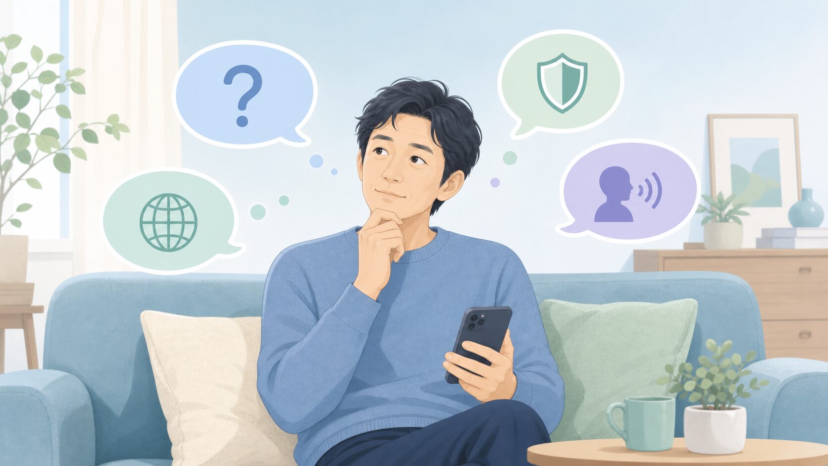 クエスチョンマークと対話のあるFAQの導入イメージ