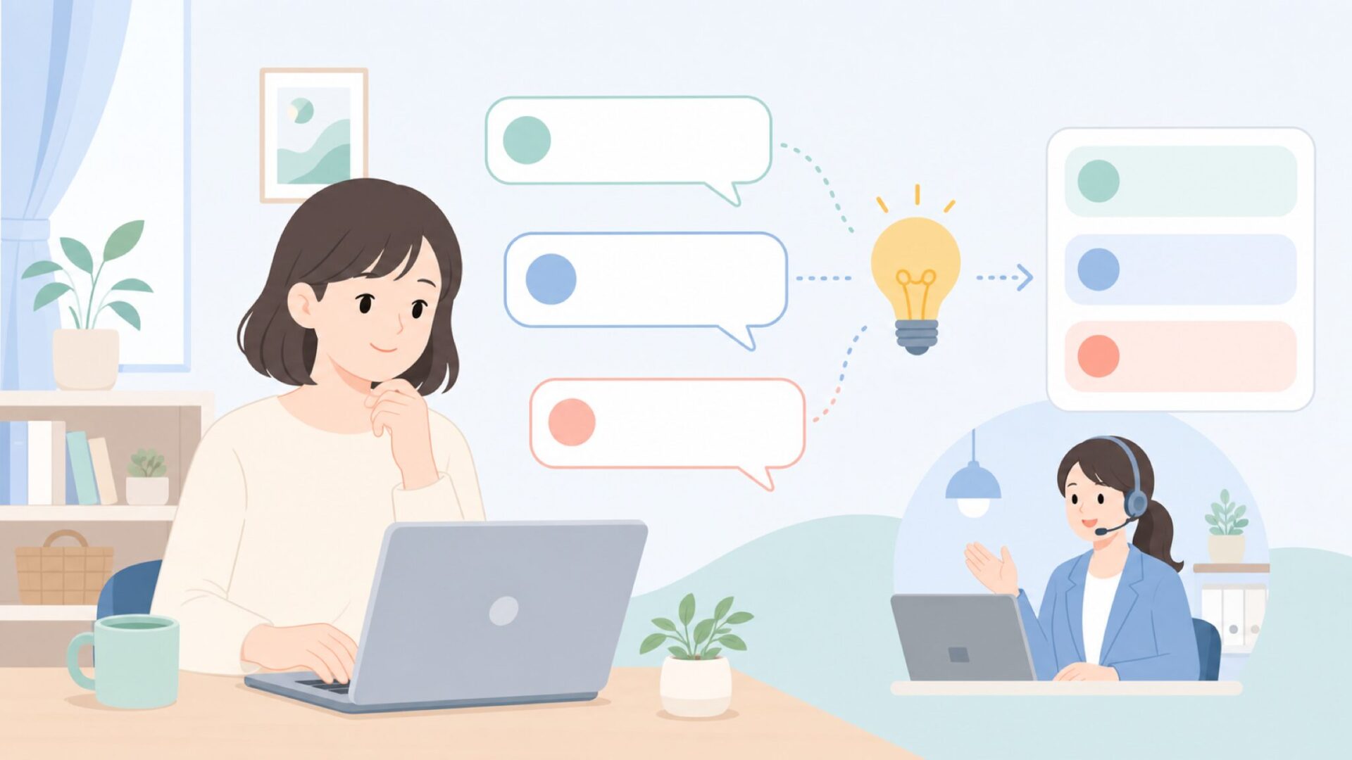 QZQの疑問を整理するFAQイラスト