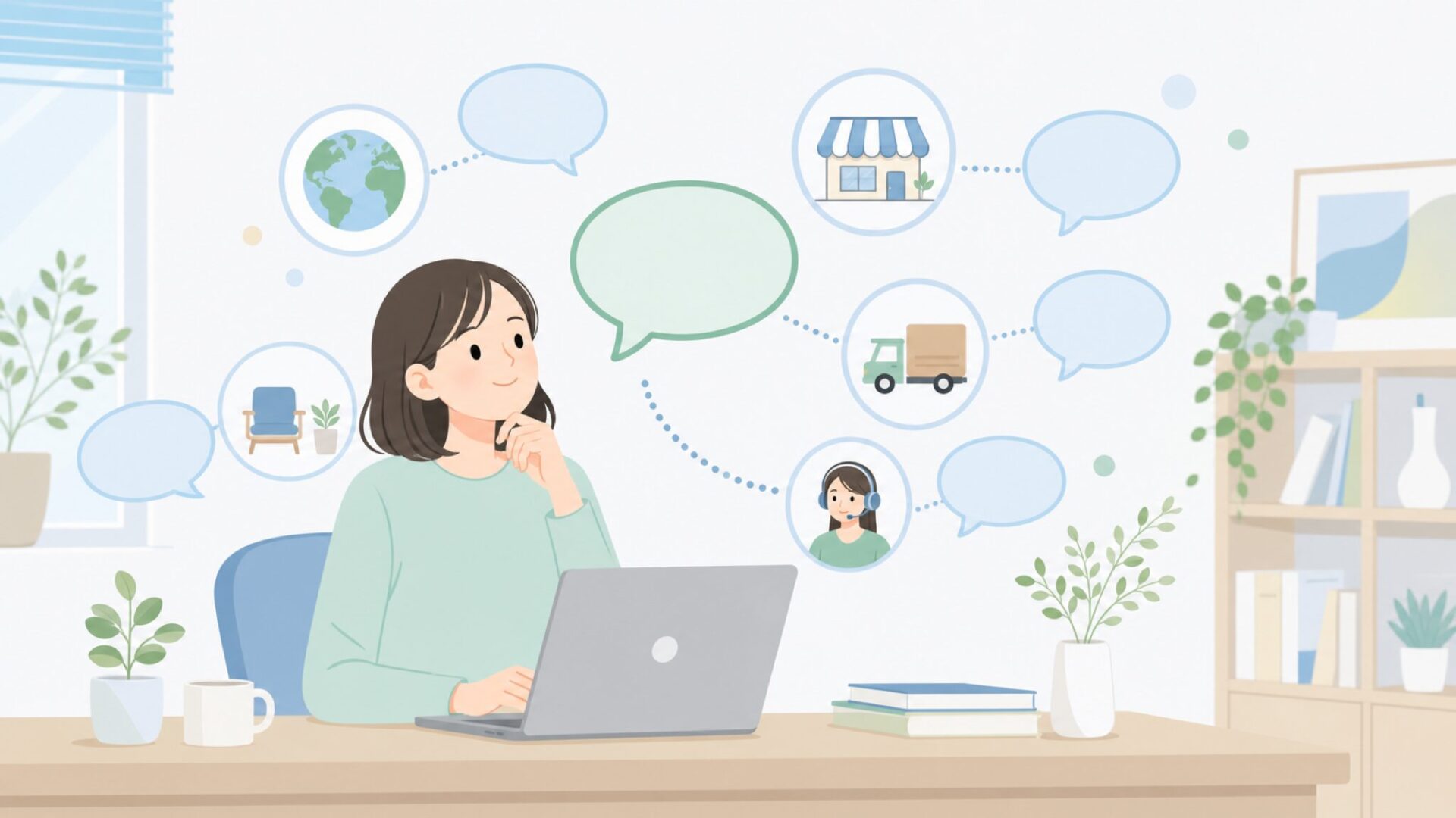 疑問点を整理する人物