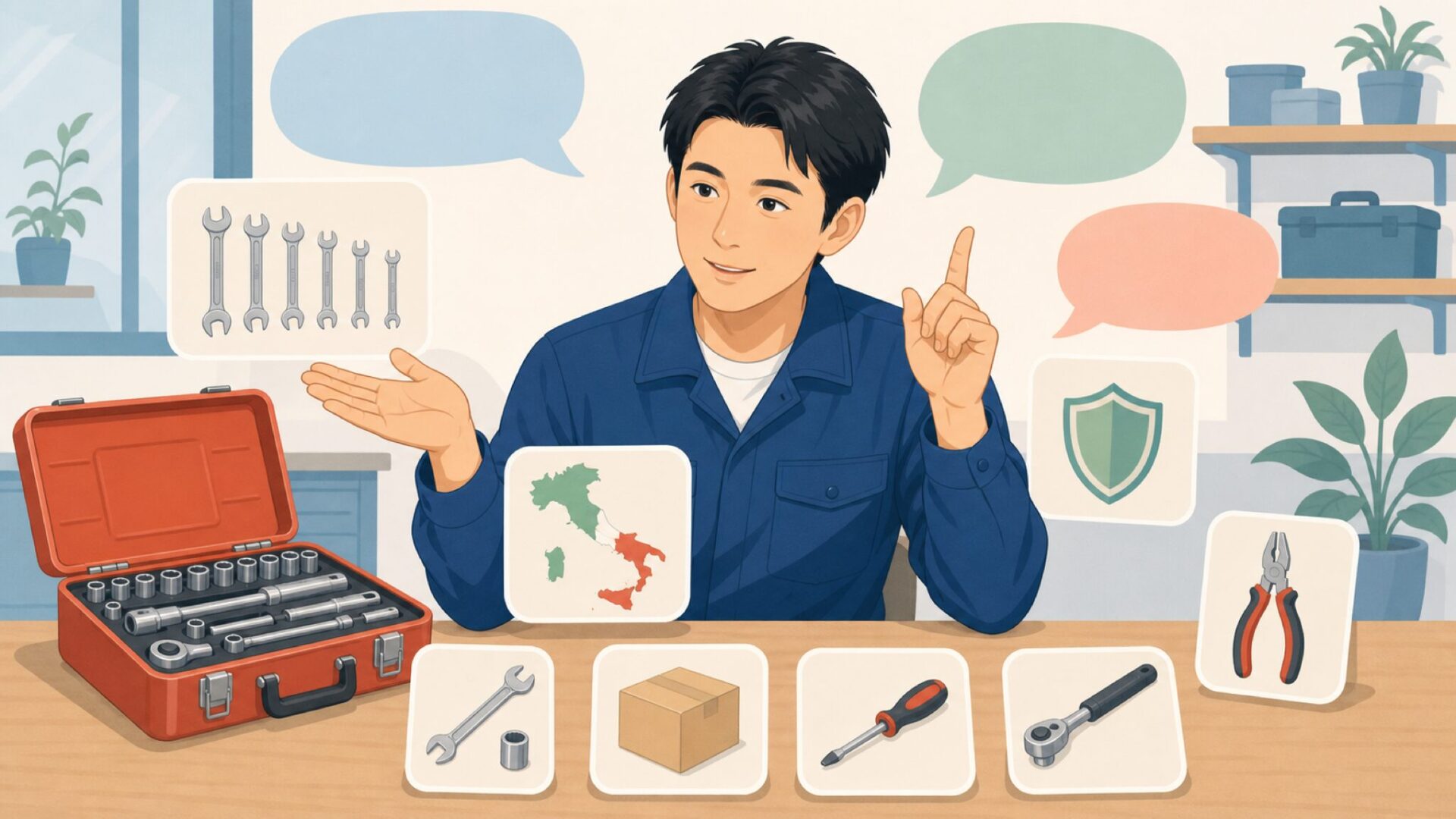 Beta Toolsのよくある質問を整理するイラスト