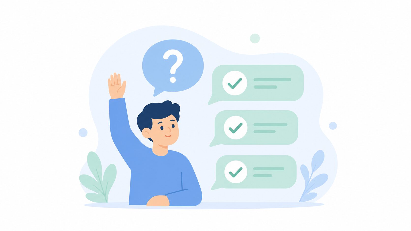 質問と回答のQ&Aイラスト
