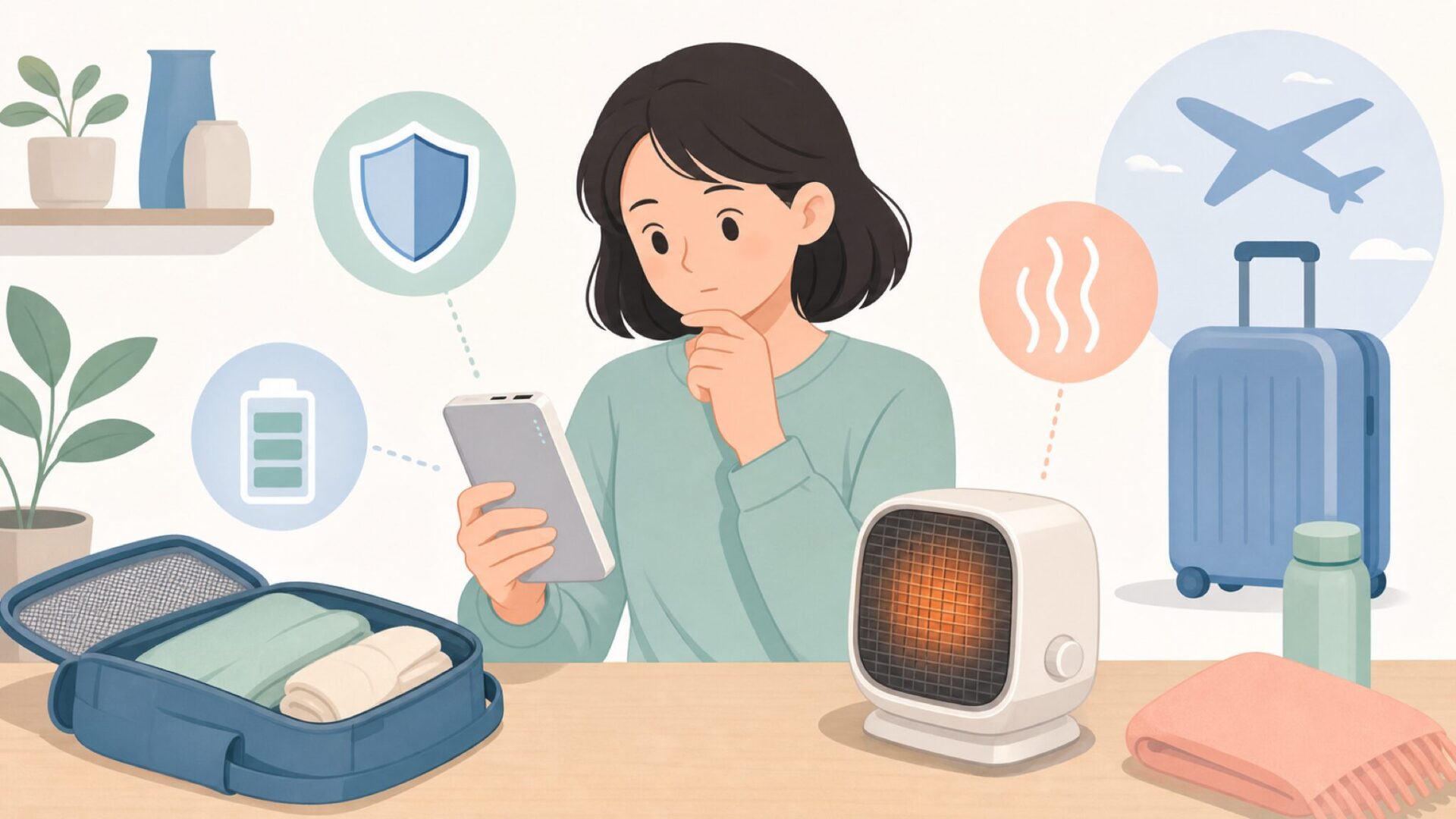 電源系商品の安全性を確認する場面
