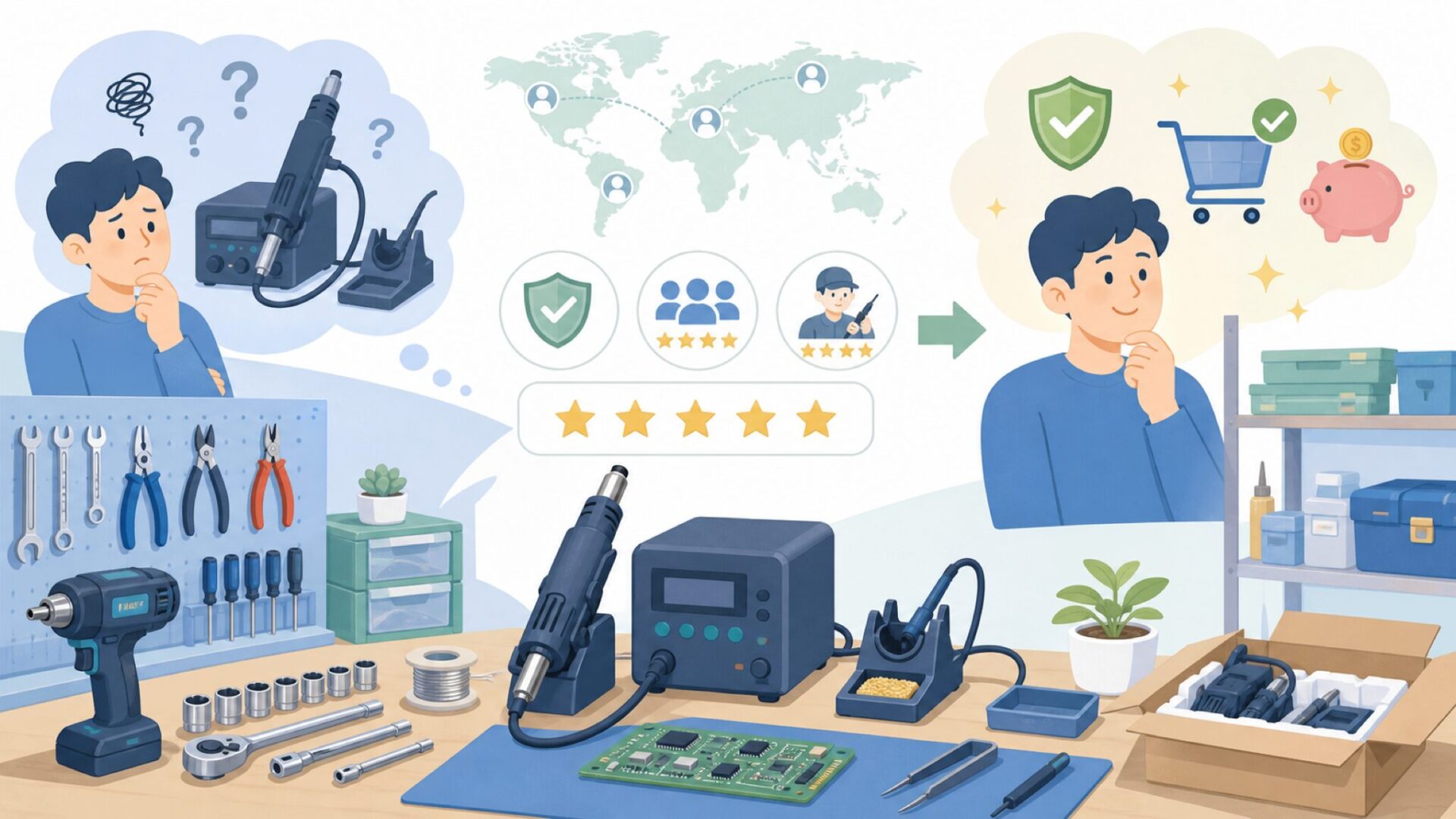 SUGONの品質・耐久性・安全性は信用できる?を表すイラスト