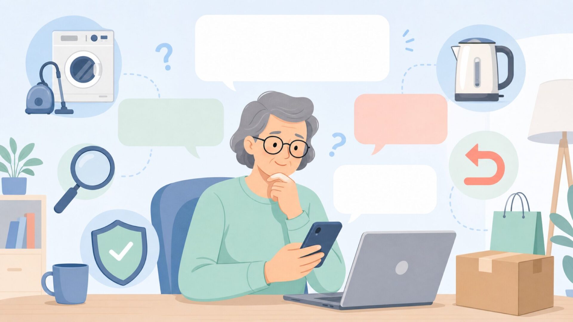 よくある疑問を解消する相談風イラスト