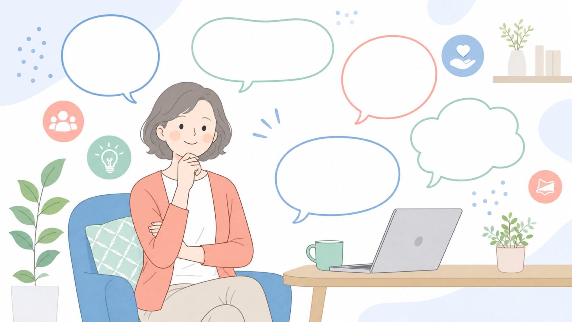 読者の疑問に答えるFAQ風イラスト