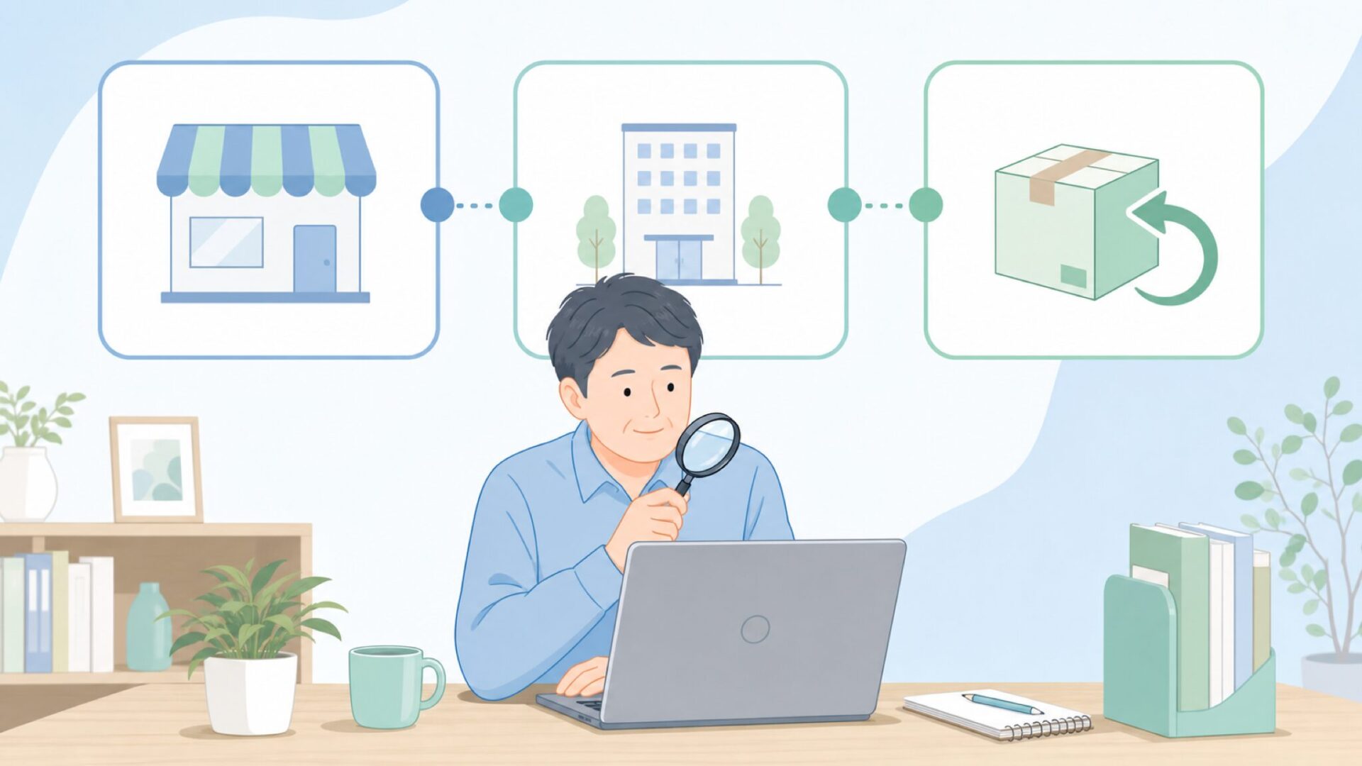 販売元や保証を順番に確認する人