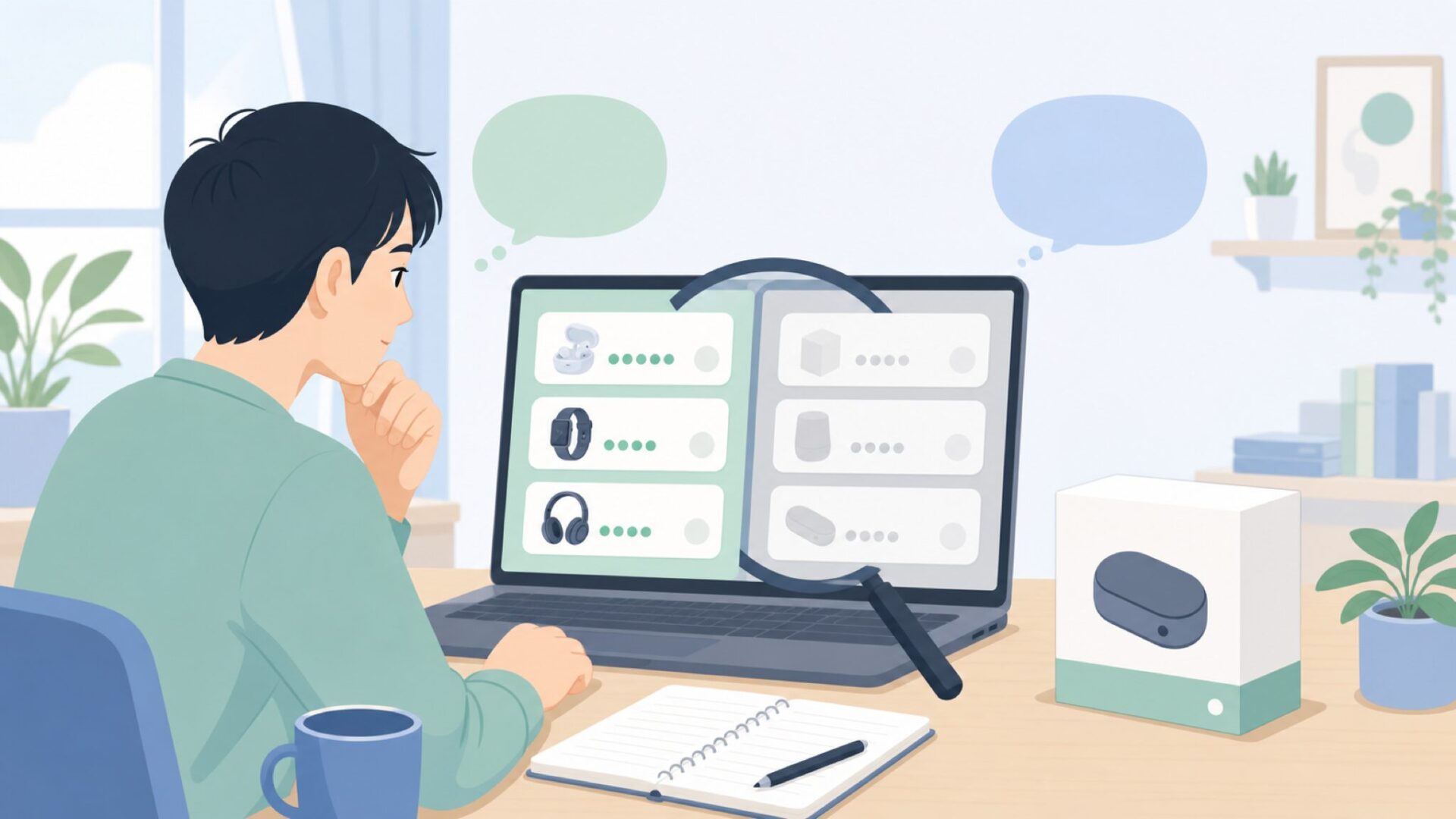 商品レビューの信頼性を見極める人