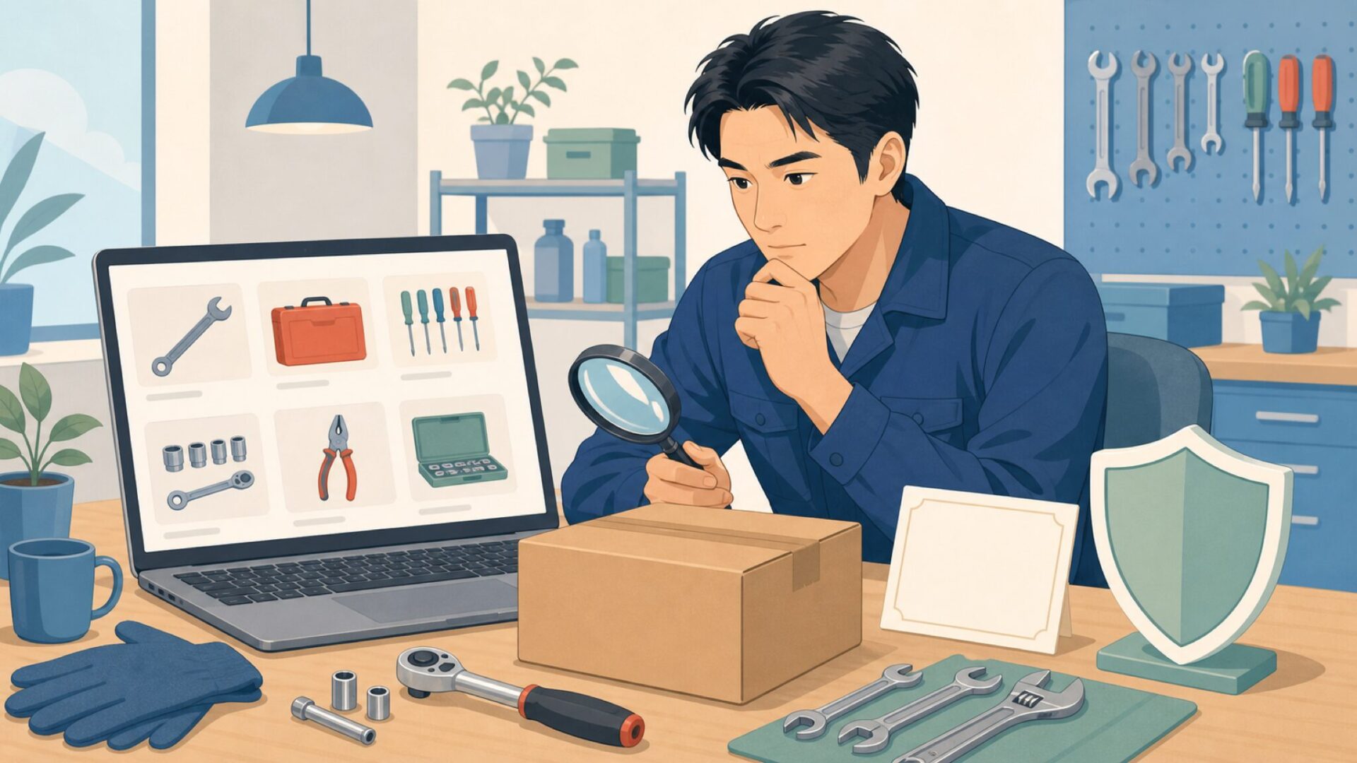 日本で海外工具を安全に購入するための確認イラスト