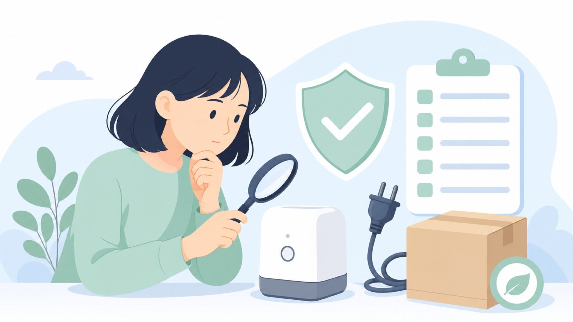 安全性と品質を購入前に確認する人物