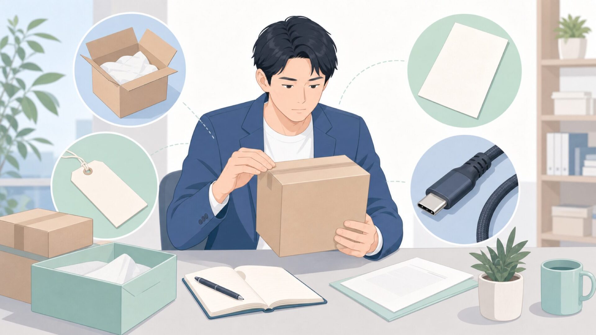 無名ブランドの商品を安全に確認する場面