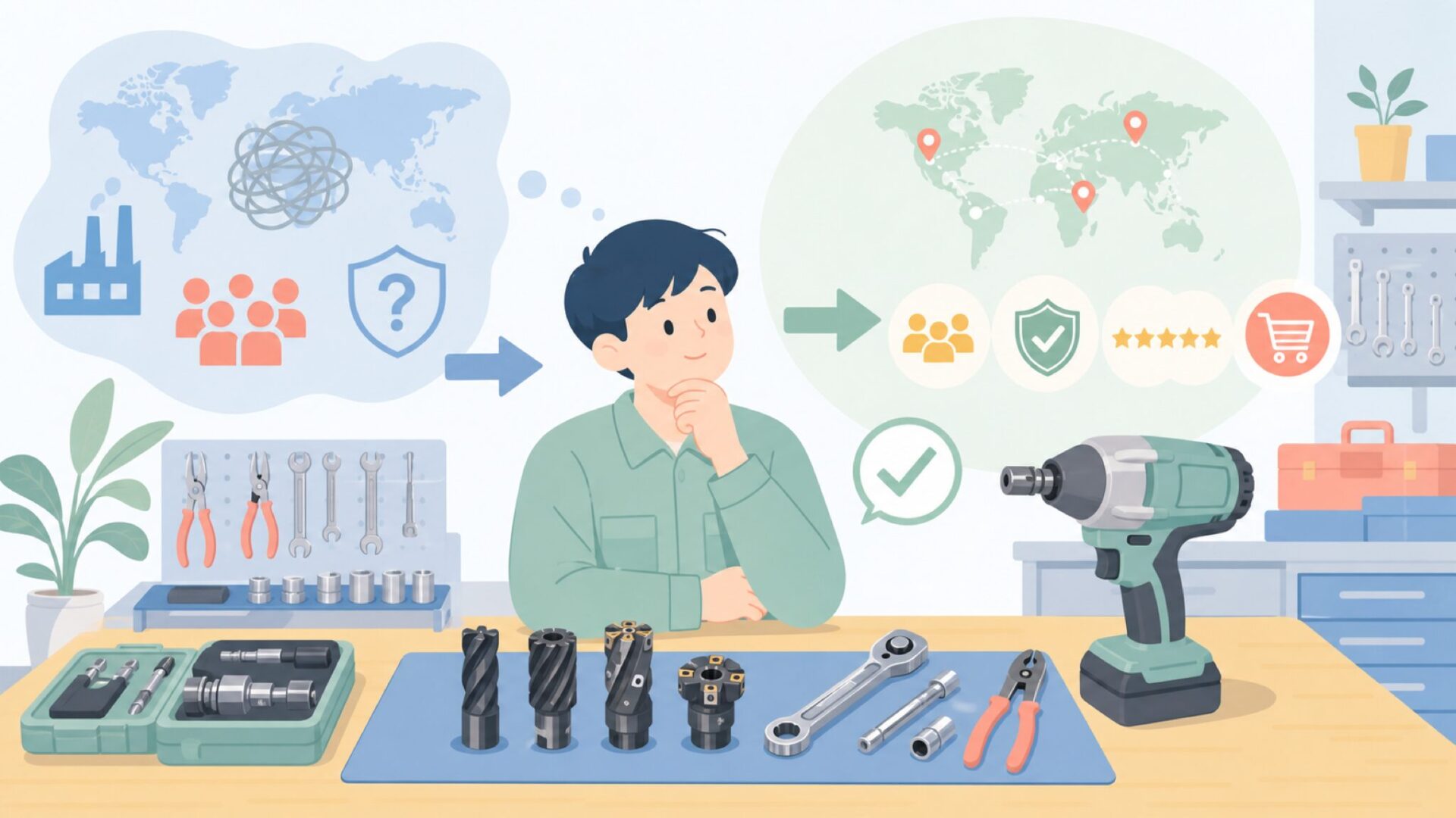 TaeguTec(テグテック)はどこの国?答えは韓国・大邱発祥のメーカーを表すイラスト