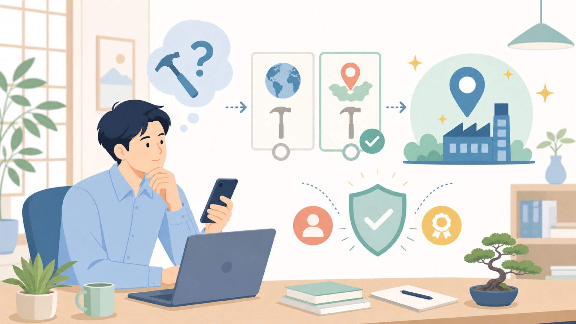 Estwingはどこの国?結論はアメリカの老舗メーカーを表すイラスト
