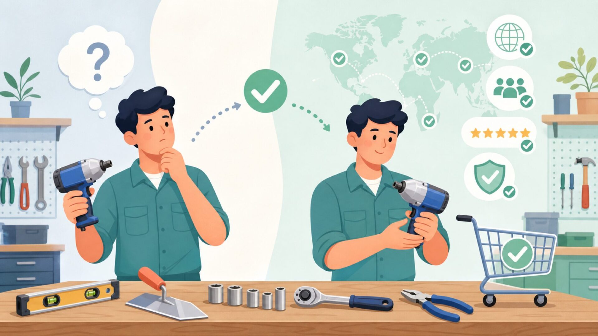 Kraft Toolとはどんな会社？プロが信頼する素性を表すイラスト