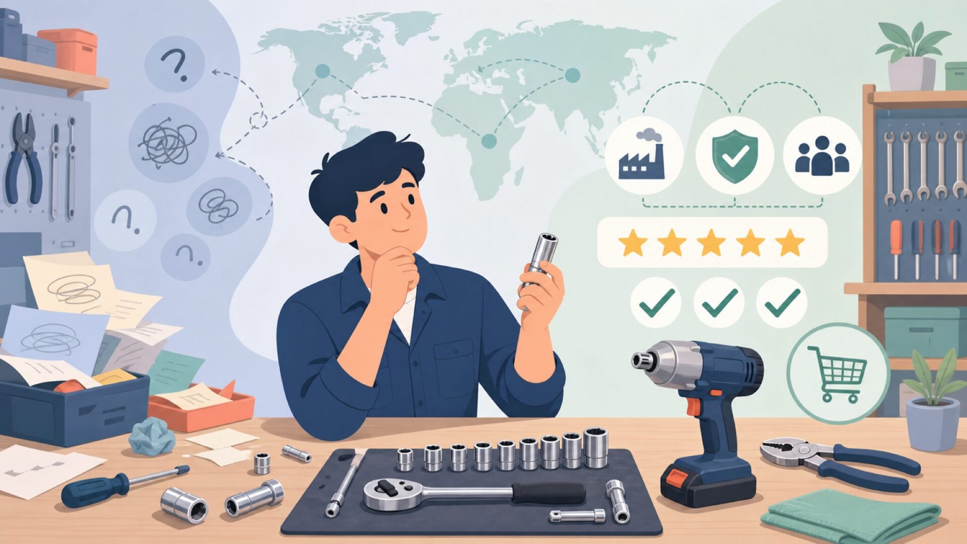 Seco Toolsの親会社とグループ系列で信頼性を裏取りするを表すイラスト
