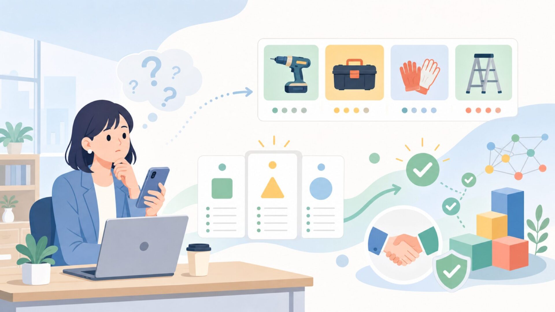 Busy Bee Toolsとはどんな会社？事業内容と規模を表すイラスト