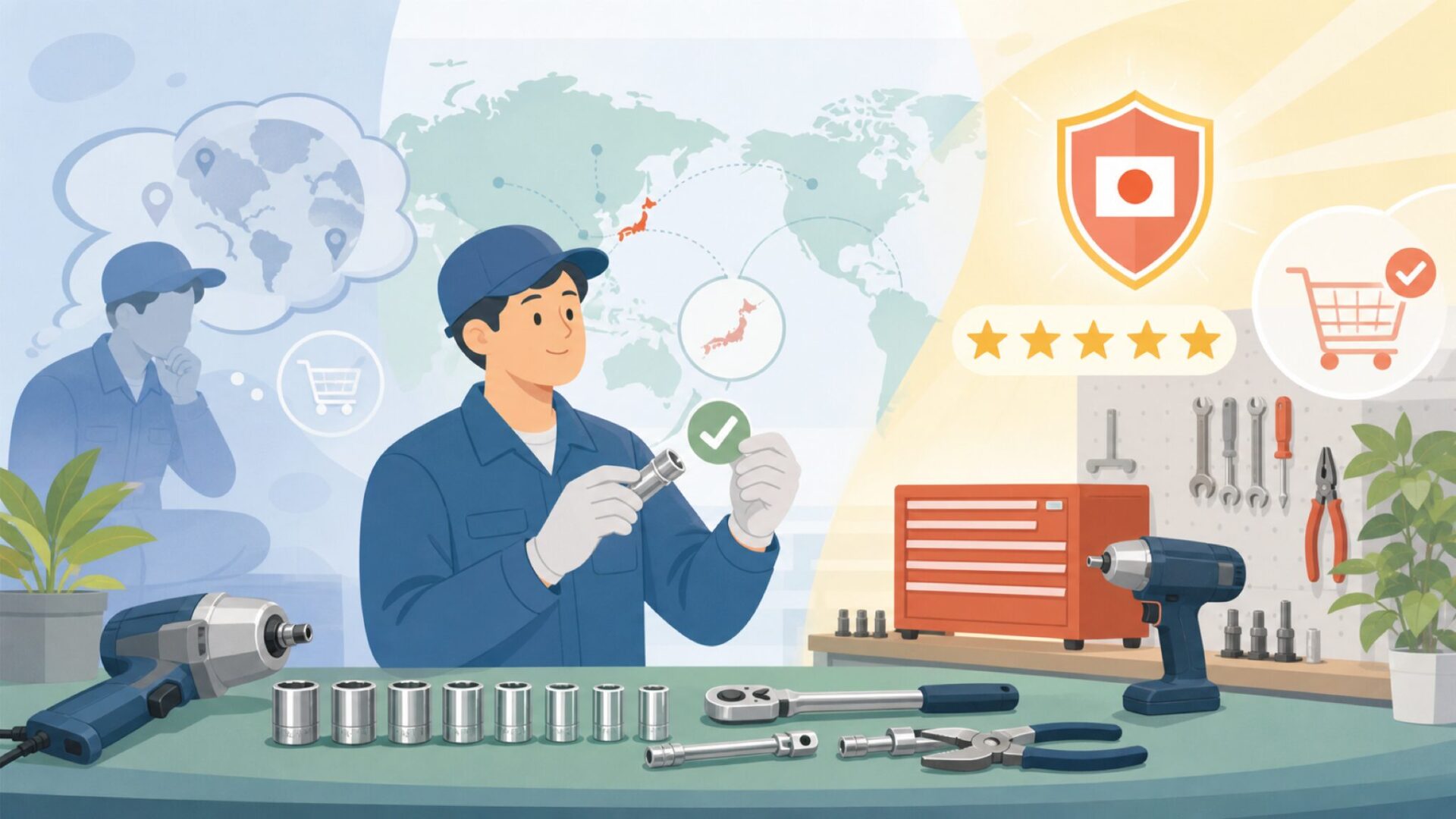 URYUはどんな工具を作る会社か — 製品ラインを把握するを表すイラスト