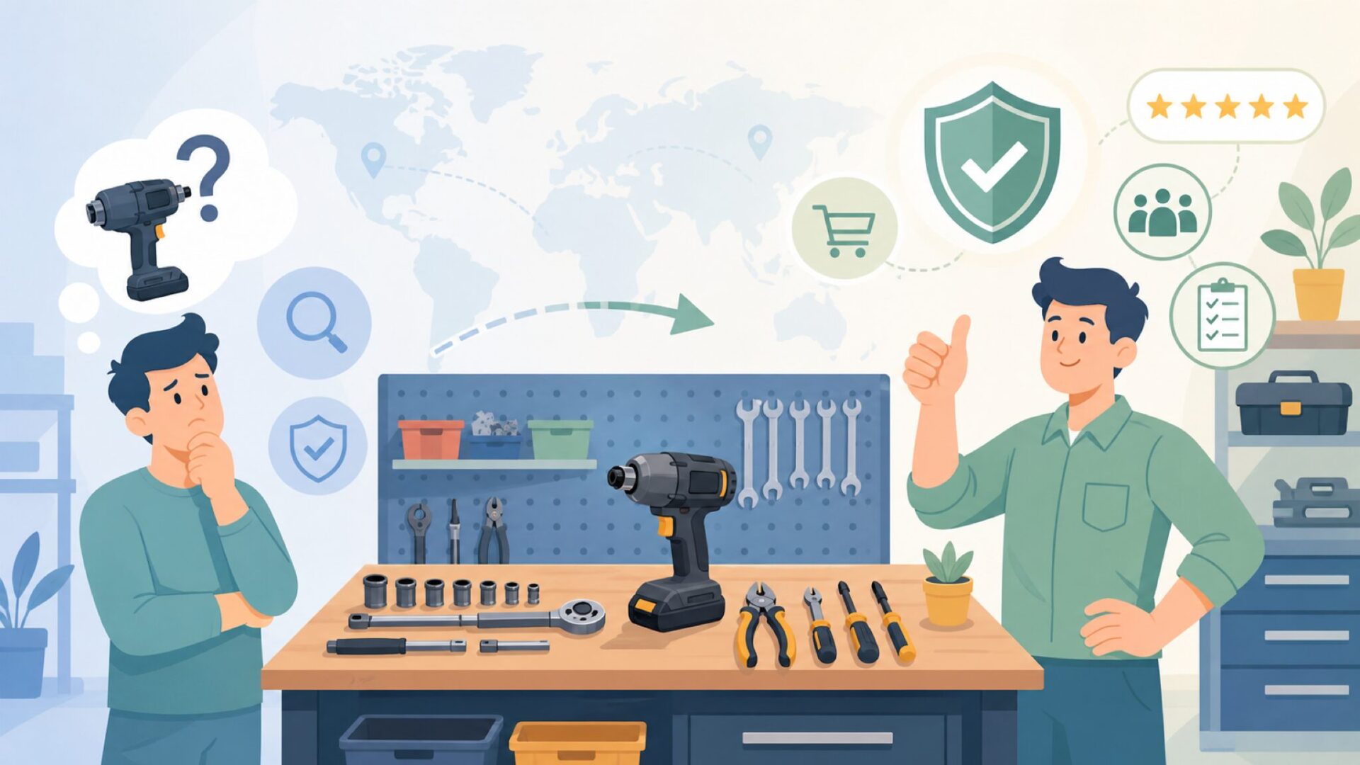 ToughBuiltの代名詞「STACK TECH」とClipTechの革新を表すイラスト