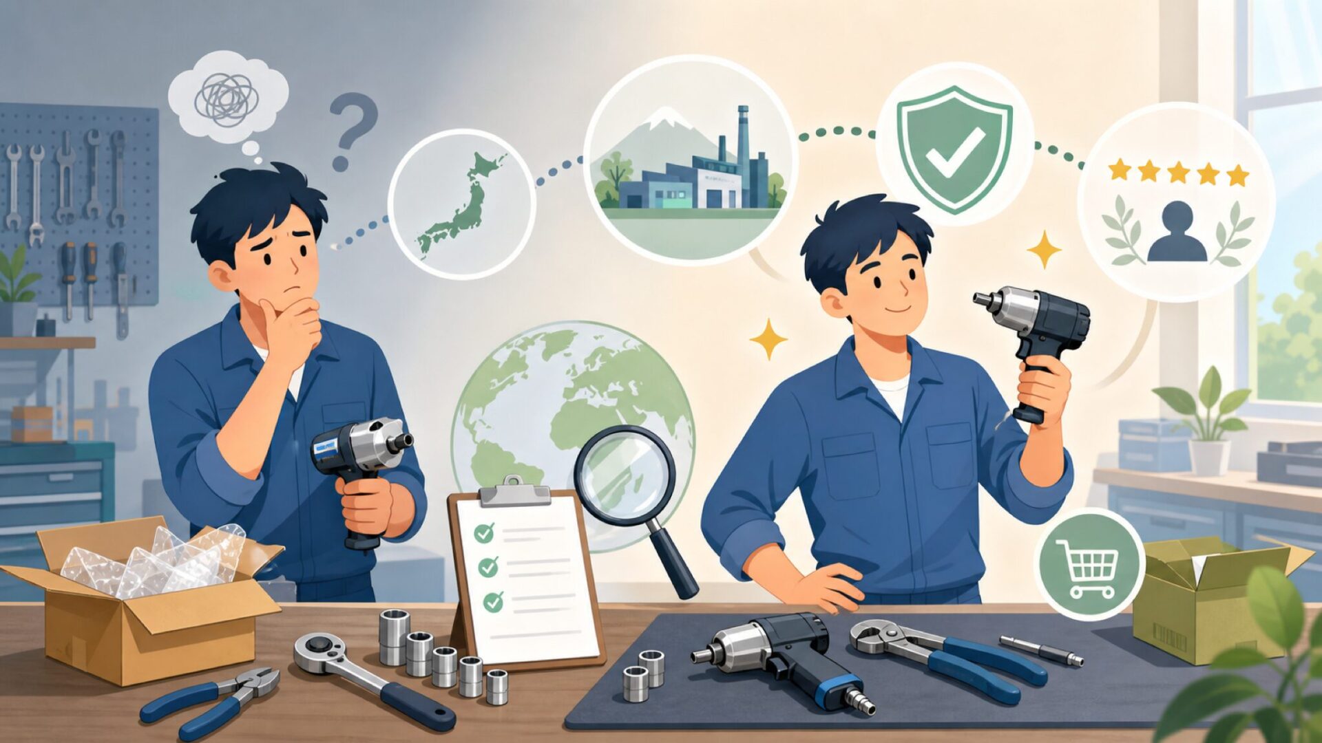 Kukenの代表製品と評判｜買うべきか判断するを表すイラスト