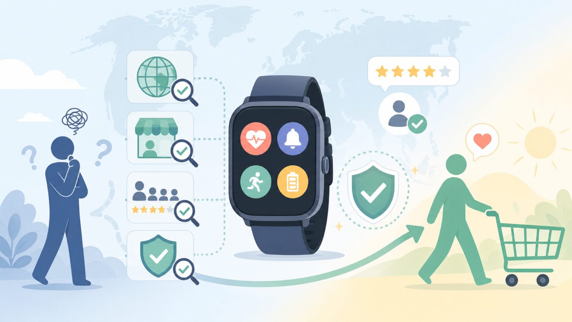 HOIBAIと大手ブランドの比較──Xiaomi・HUAWEI・Amazfit・Fitbitと並べる
