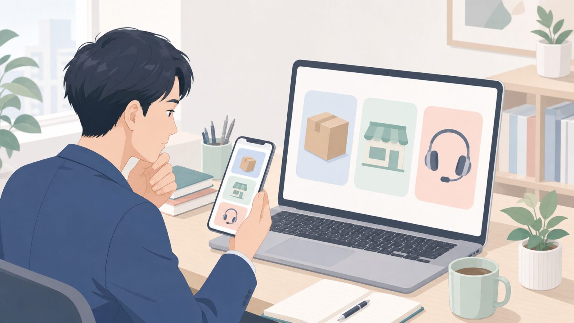 販売元をスマホとパソコンで確認する人