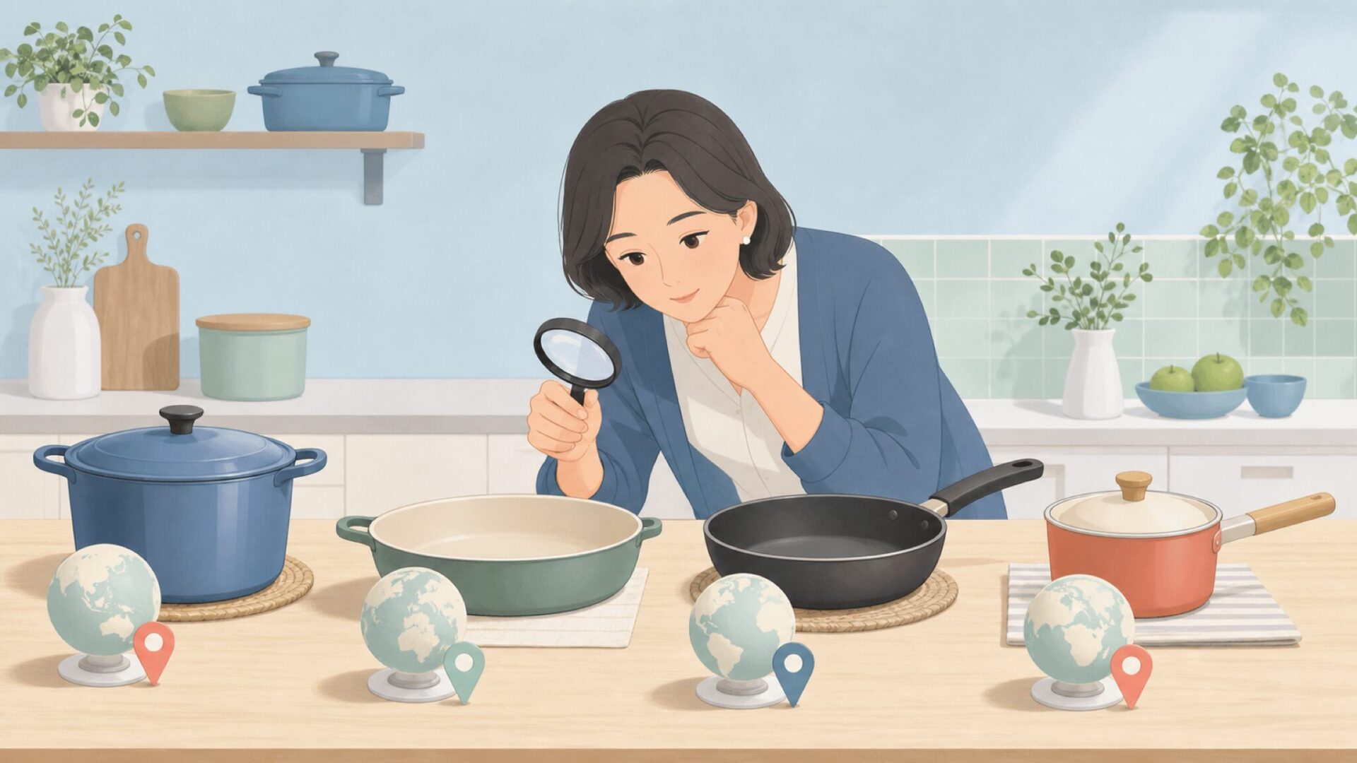 シリーズごとの生産国を比較する様子