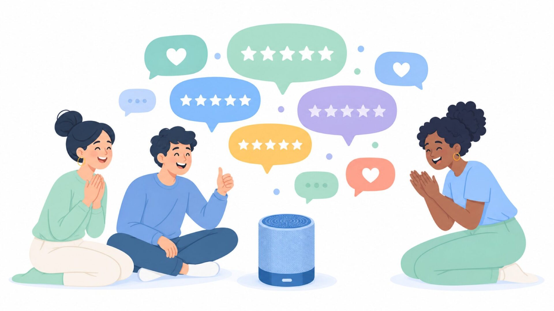 ユーザーが評価を示す口コミイラスト