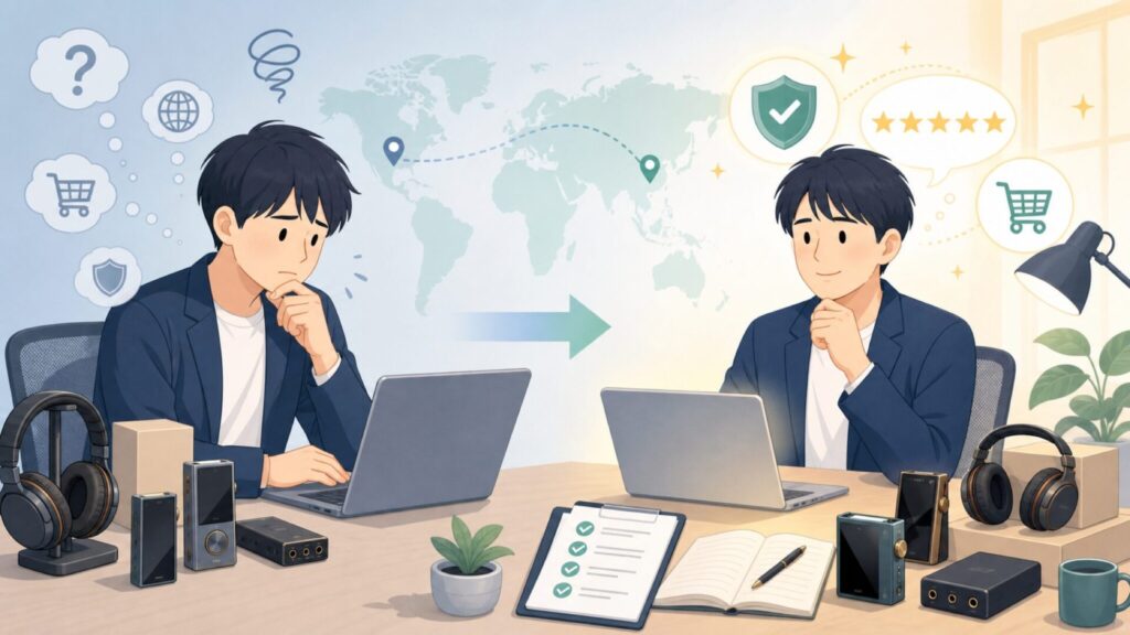 Cayin（カイン）はどこの国のブランド？読み方・品質・日本での評価を解説の要点を表すイラスト