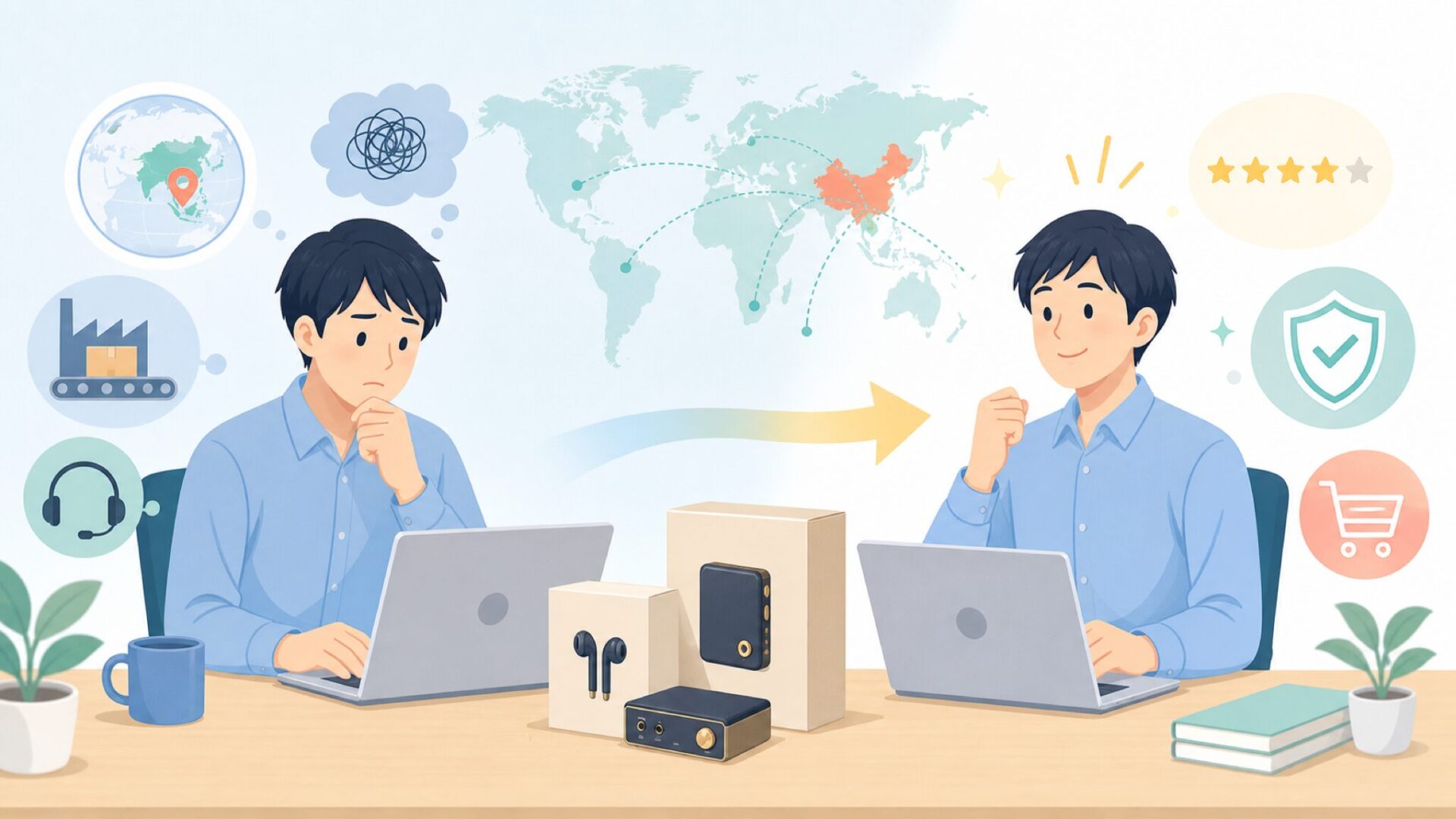 Tempotecはどこの国のブランド？中国・深圳発の正体と信頼性を徹底解説の要点を表すイラスト