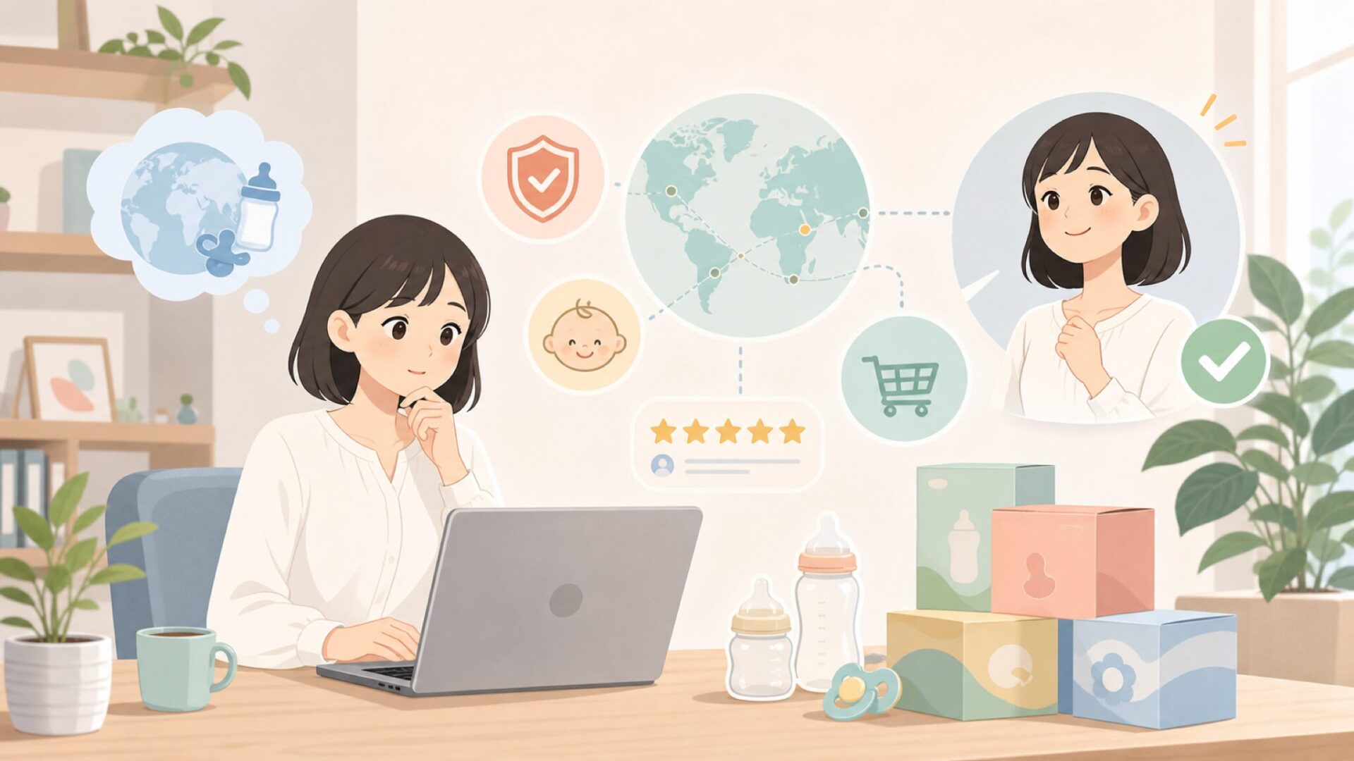 Tommee Tippeeはどこの国？英国60年の実績と安全性まで解説の要点を表すイラスト