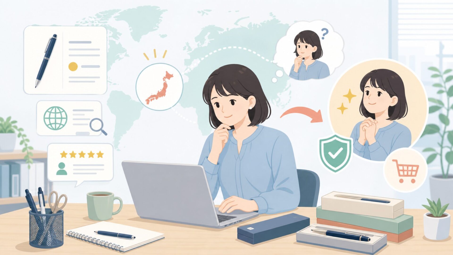 OHTOはどこの国？1938年創業の日本老舗文具メーカーを徹底解説の要点を表すイラスト