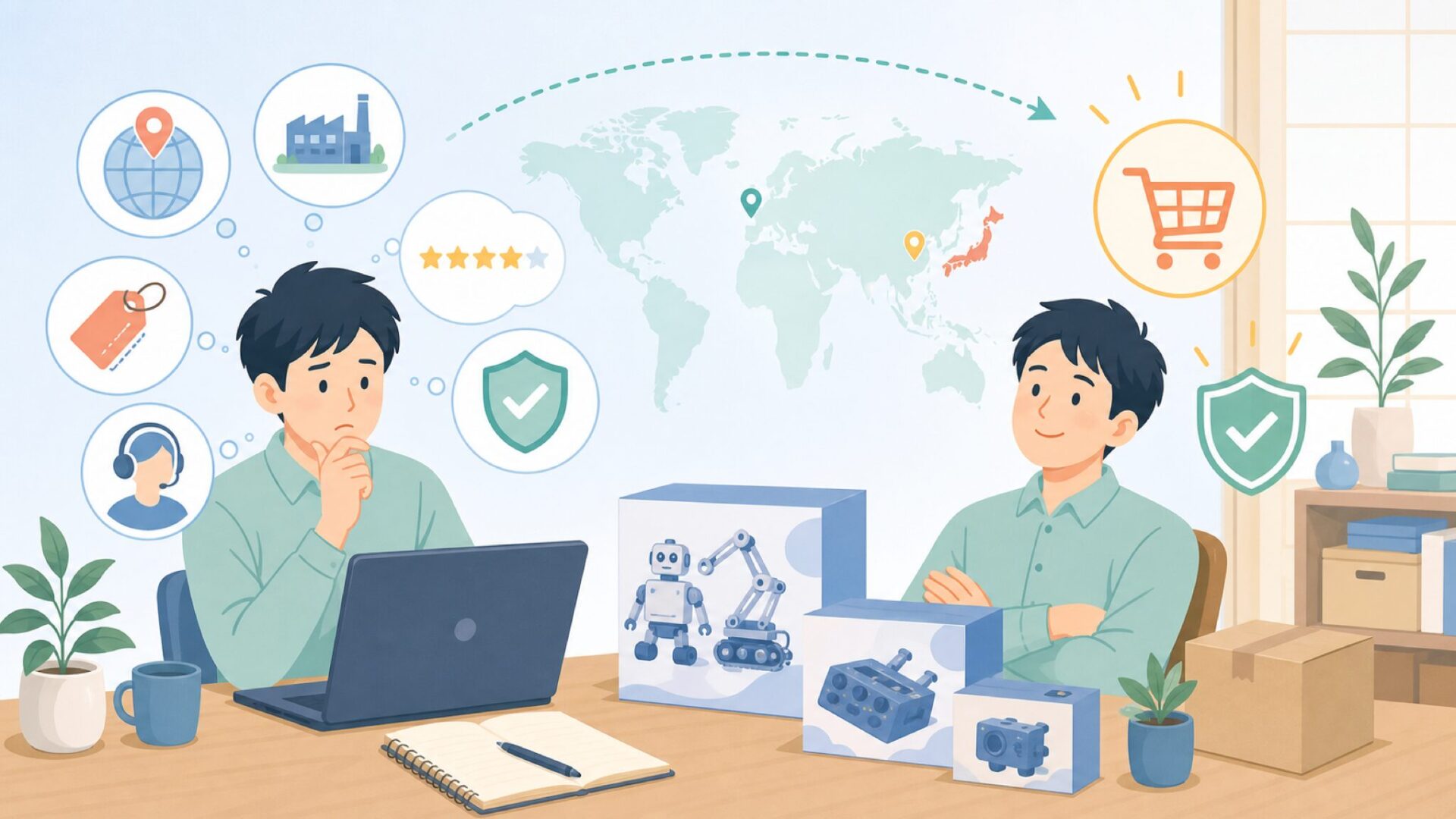 Freenoveはどこの国の会社？安さの理由と評判を本音で解説の要点を表すイラスト