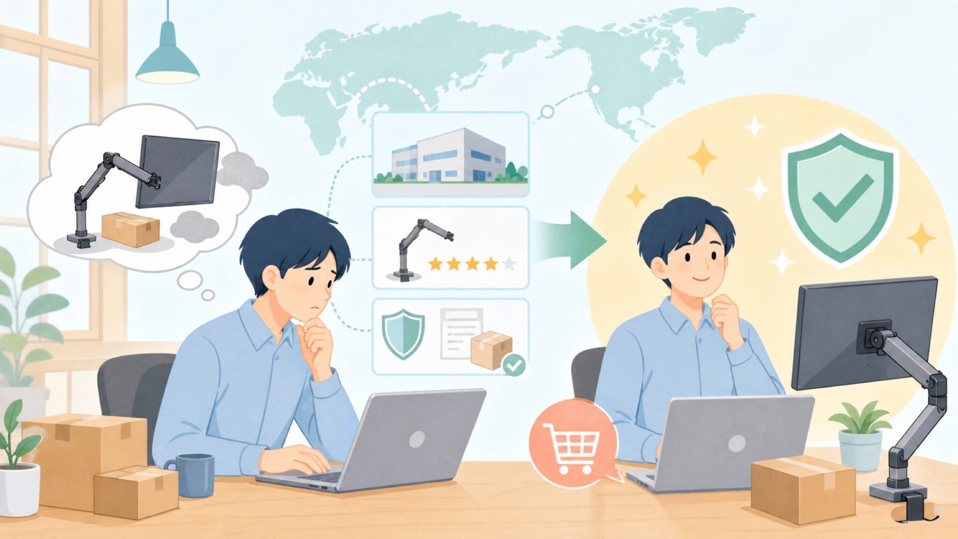 HumanCentricはどこの国？運営会社と品質・保証まで購入前に確認の要点を表すイラスト
