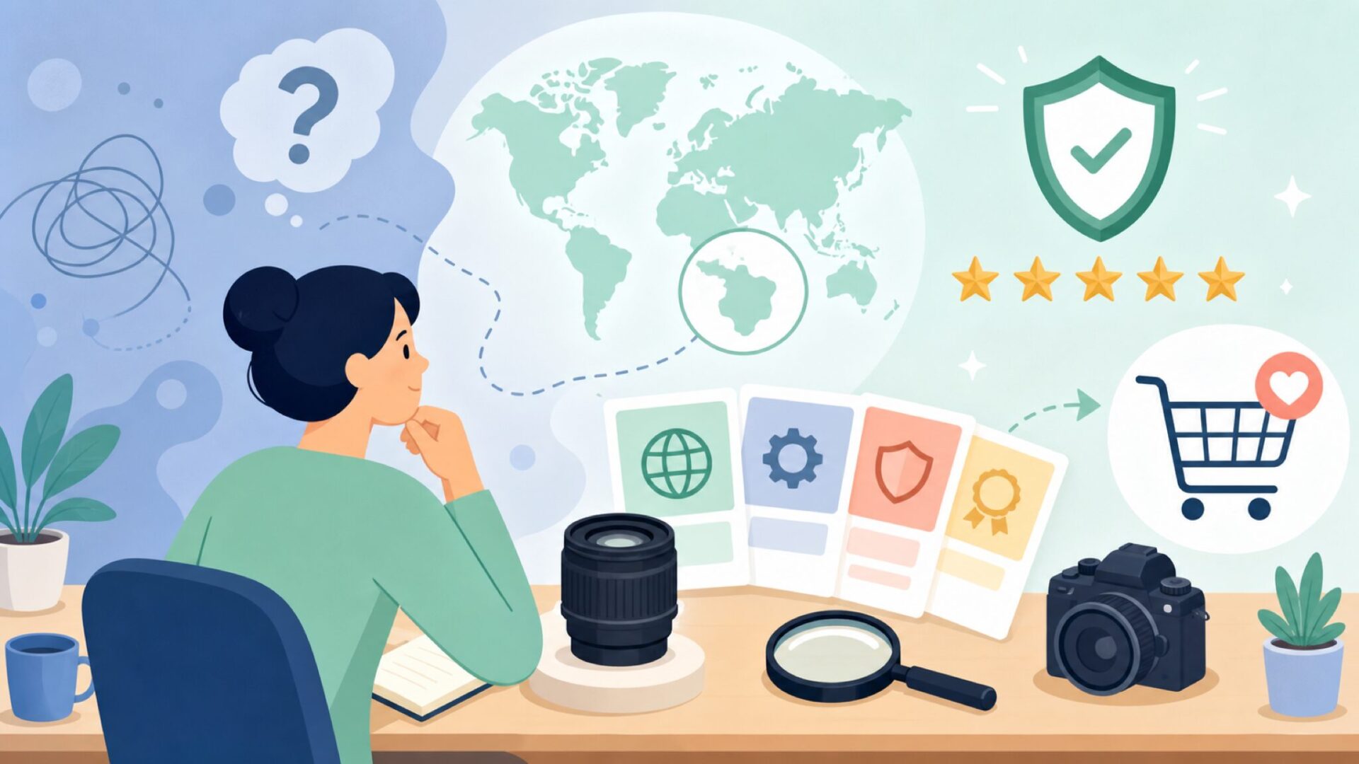 Blinkカメラはどこの国？Amazon傘下の正体と安全性を徹底解説の要点を表すイラスト