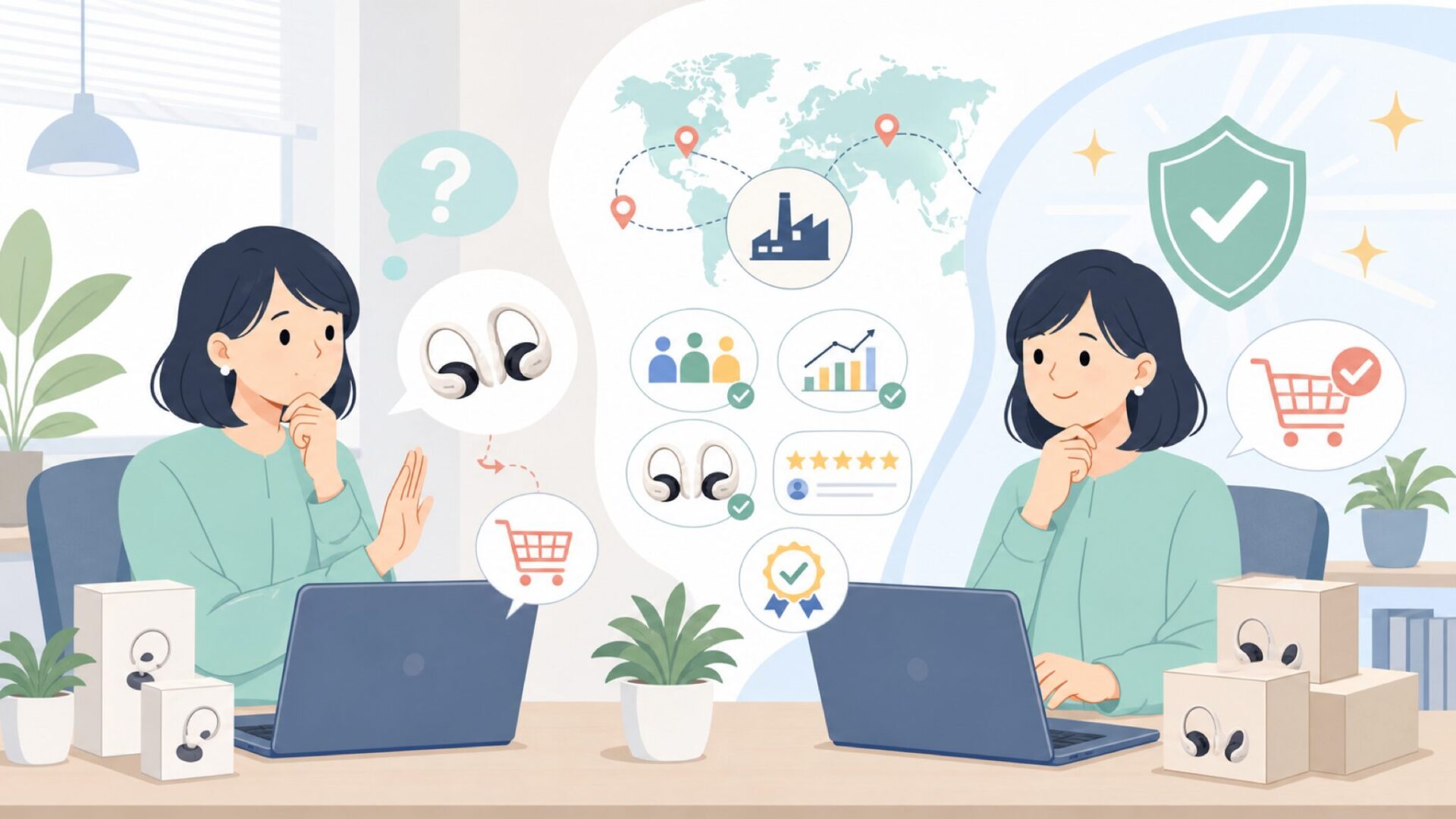 Oladanceはどこの国？中国発の音質ブランドを徹底解剖の要点を表すイラスト