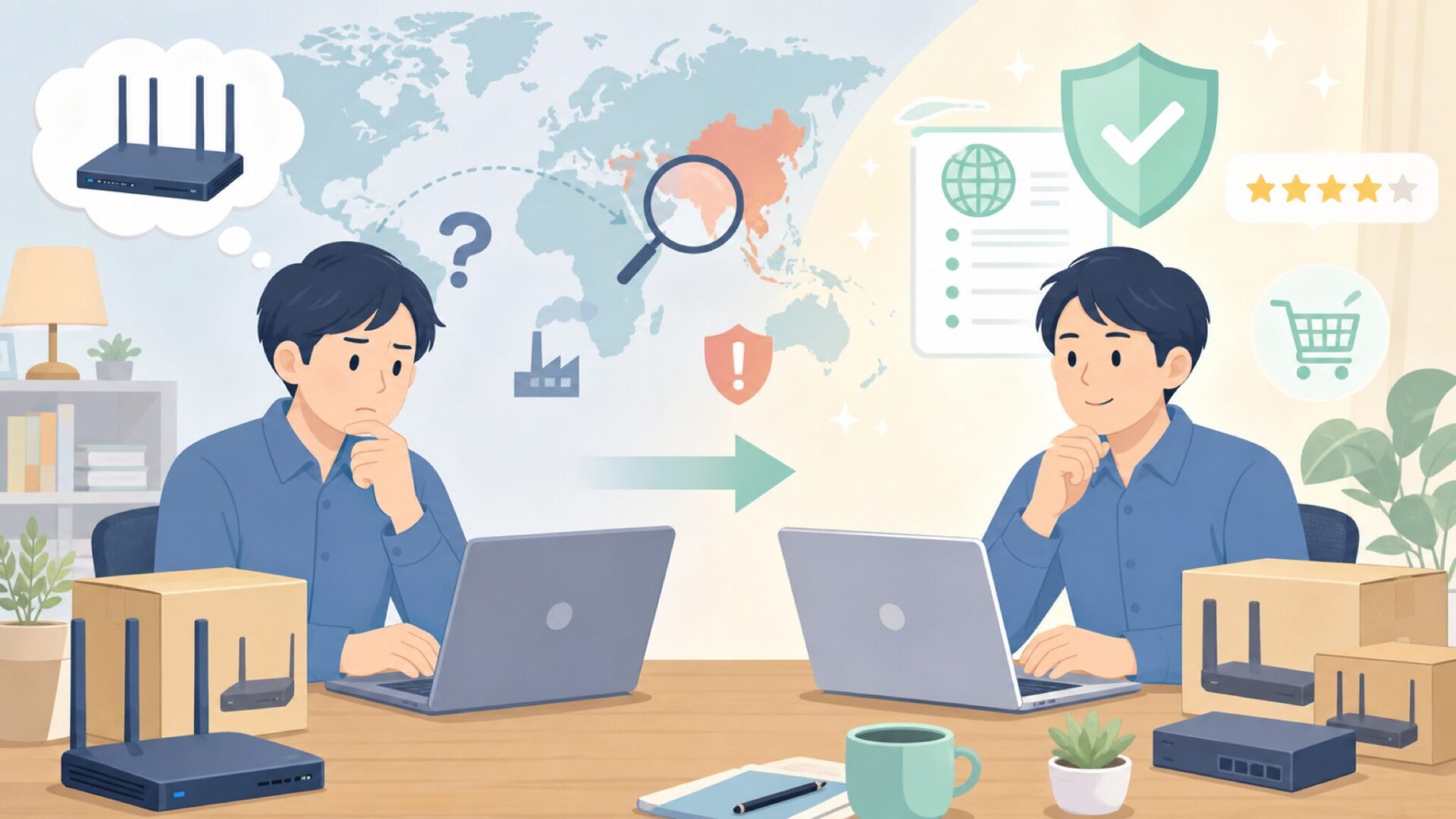 Reyeeはどこの国?正体と中国製リスクを事実で整理して納得して選ぶの要点を表すイラスト