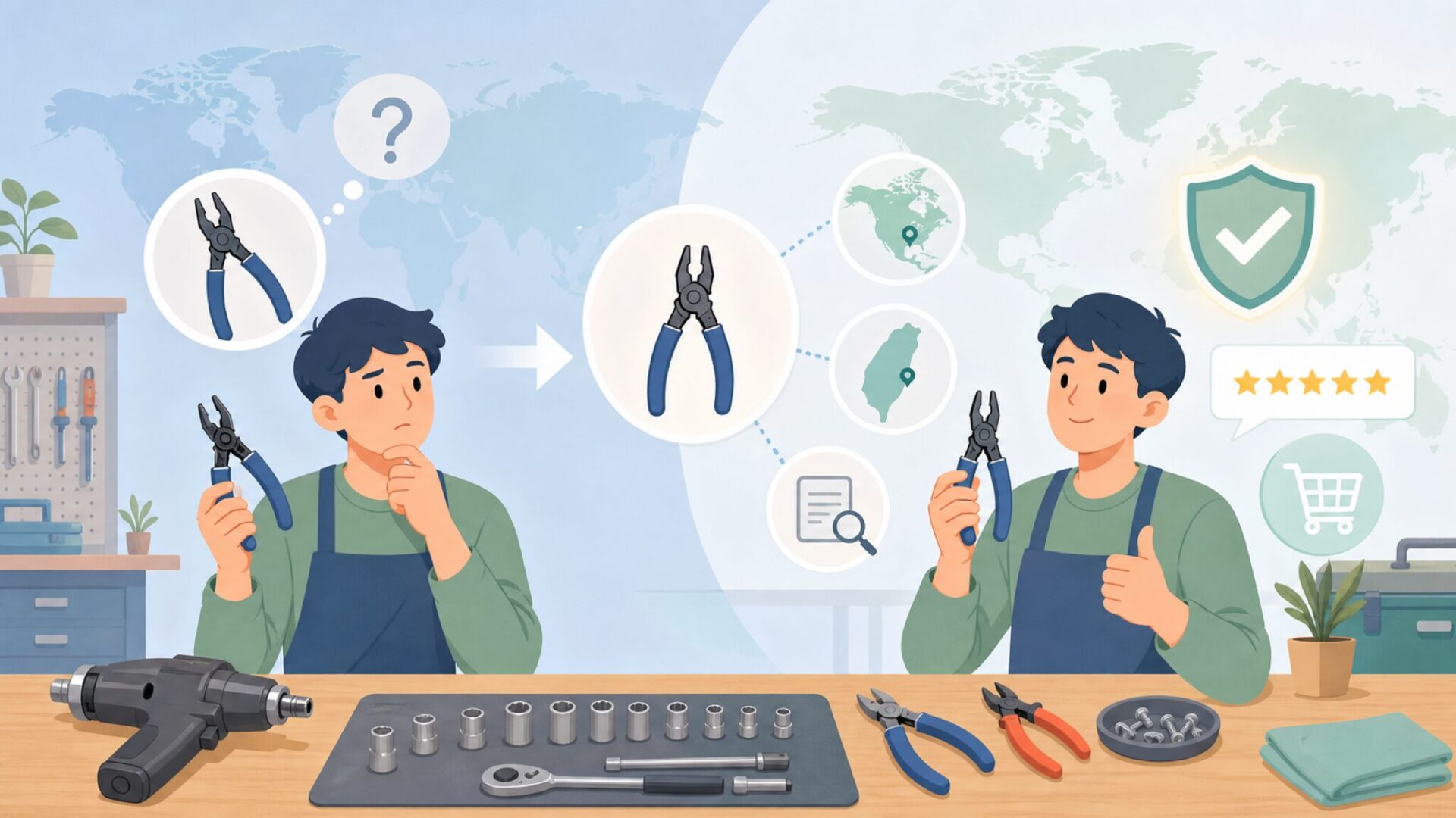 Vampliersはどこの国？運営はアメリカ・製造は台湾と素性を解説の要点を表すイラスト