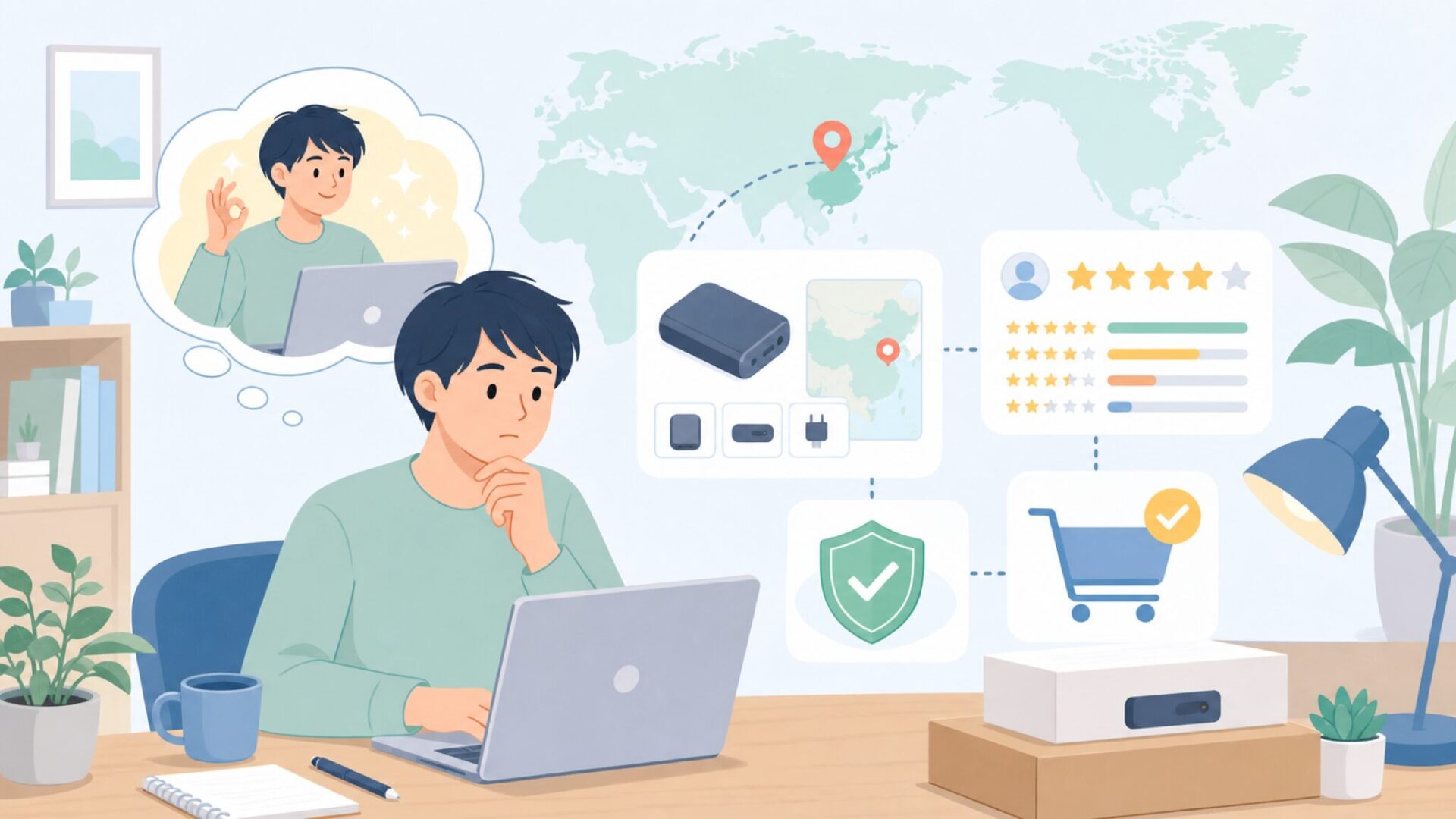 Seloreはどこの国？中国ブランドの実力と安心して買える理由を解説の要点を表すイラスト