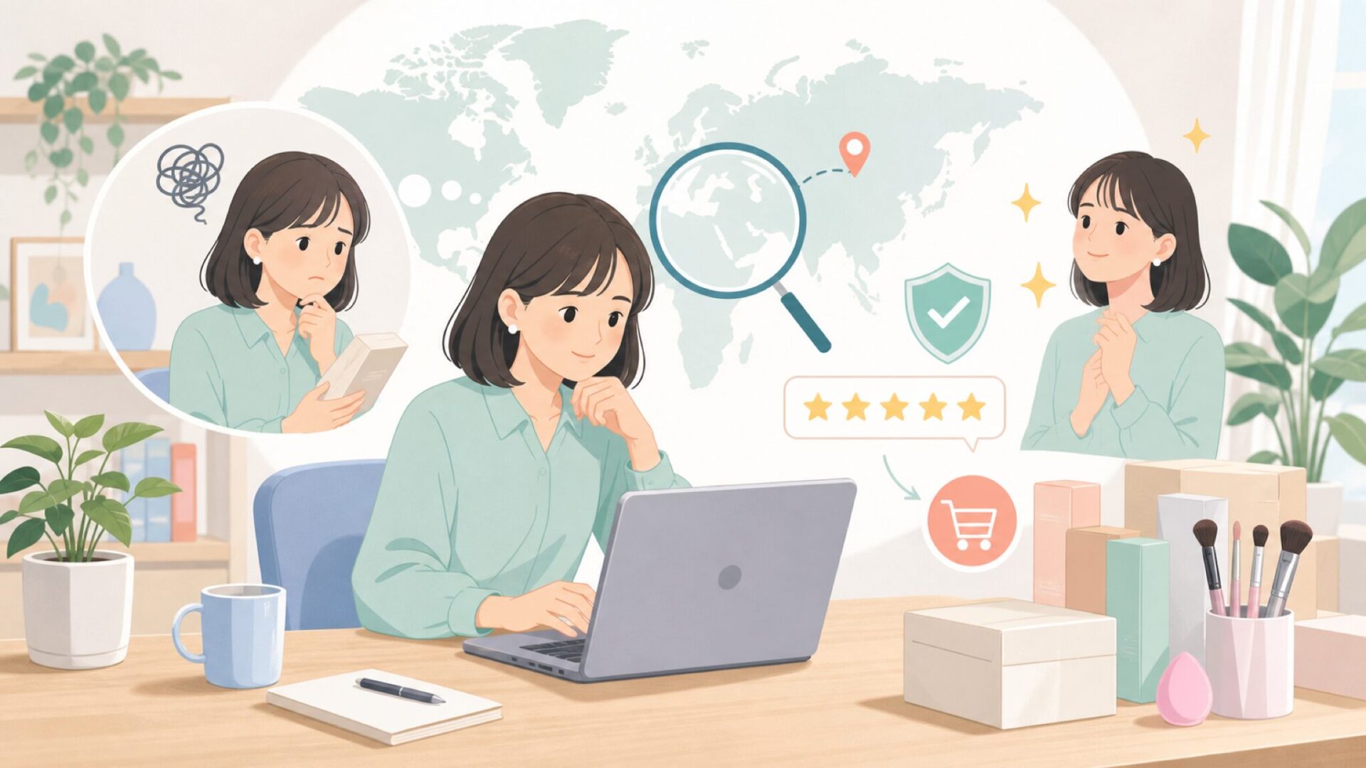 Real Techniquesはどこの国のブランド?プロ姉妹が生んだ信頼の正体を解説の要点を表すイラ