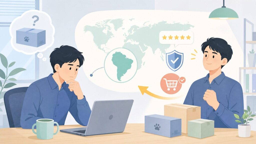 Zee.Dogはどこの国のブランド？ブラジル生まれの信頼と品質を解説の要点を表すイラスト