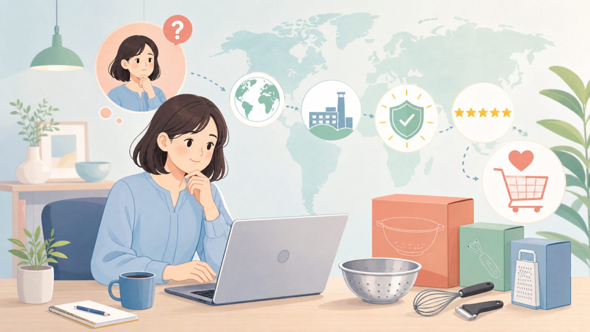 Westmarkキッチンはどこの国？ドイツ老舗メーカーの信頼性と魅力を解説の要点を表すイラスト