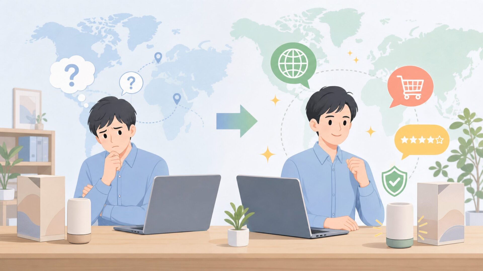 SES Creativeはどこの国?オランダ発の実体と類似ブランドの見分け方の要点を表すイラスト