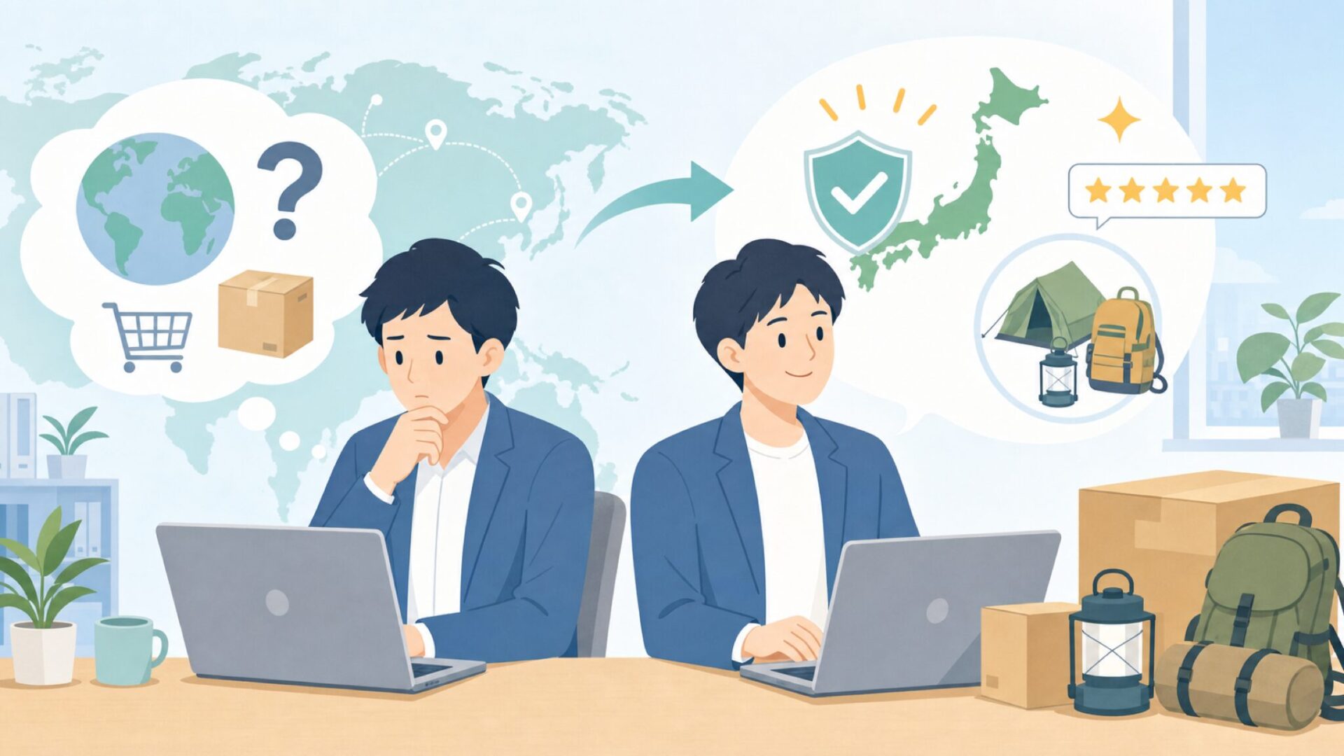 VASTLANDはどこの国？日本発ブランドの実力と人気の秘密を徹底解説の要点を表すイラスト