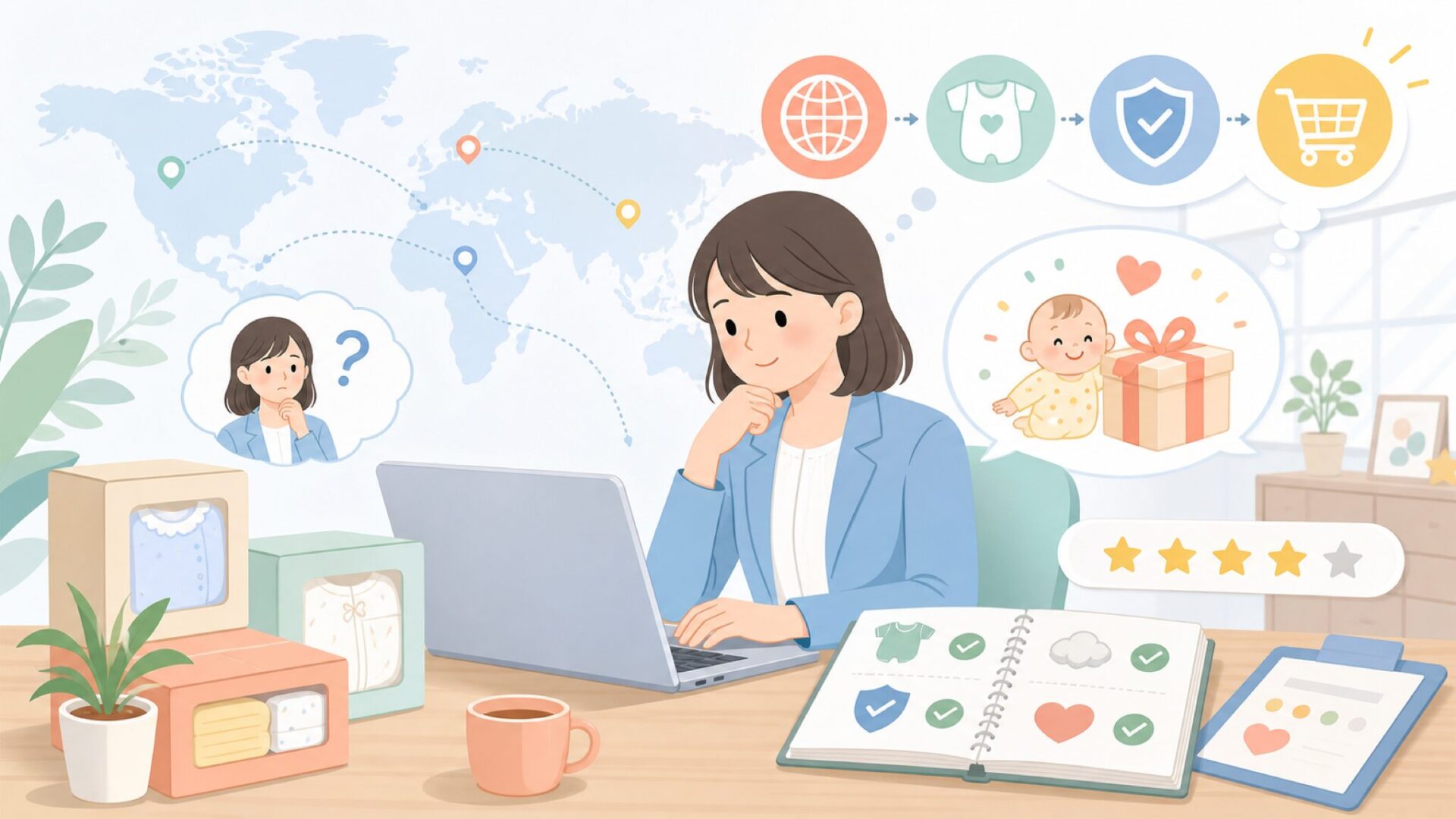 Dreambabyはどこの国のブランド？混同しない選び方と品質・ギフト解説の要点を表すイラスト